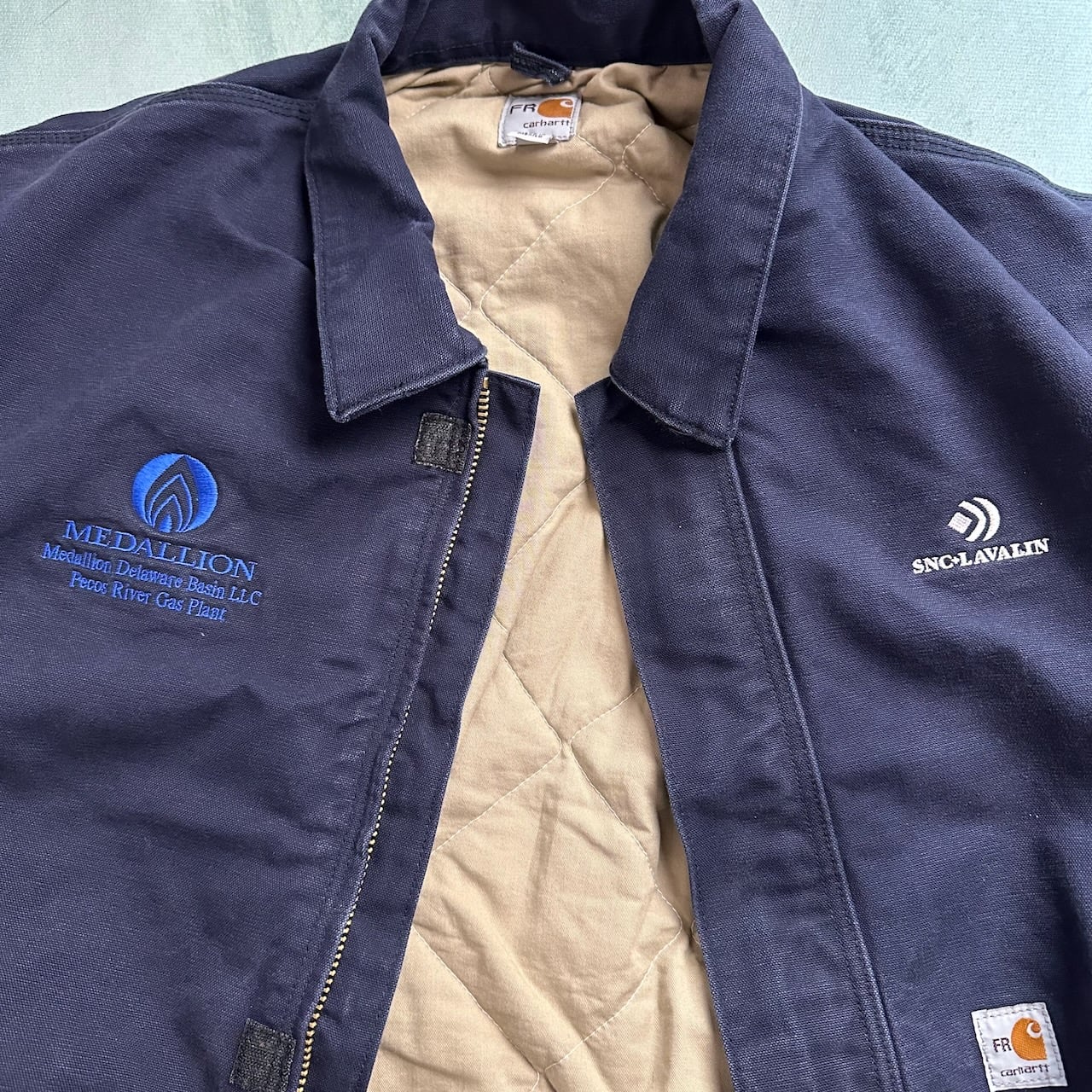 Carhartt FR カーハート 企業ロゴ ダック地 ワークジャケット ネイビー