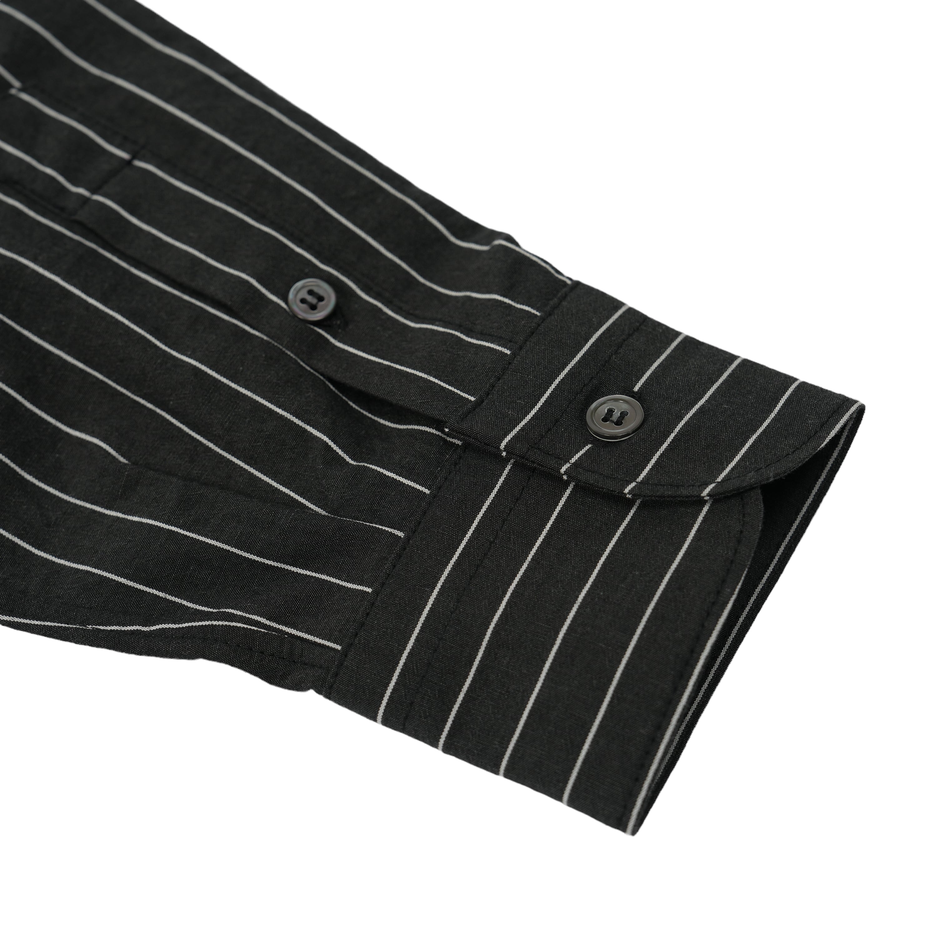 OVY Cotton Linen Stripe Relax Shirts Cotton Linen Stripe 黒 L (black)