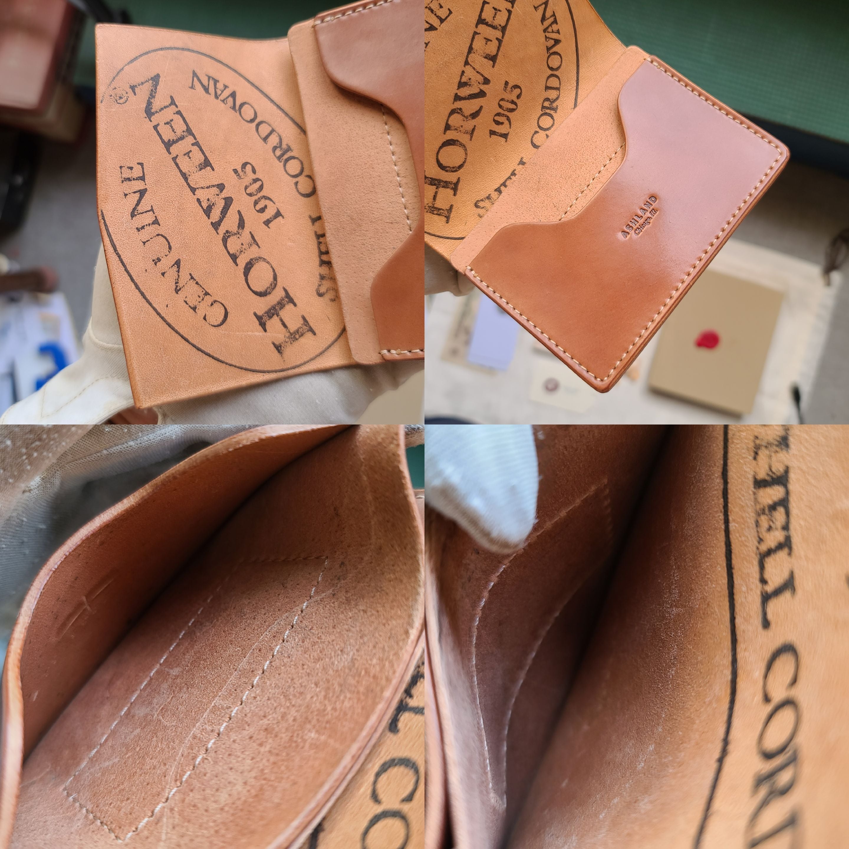 アッシュランドレザー GUS CARD CASE シェルコードバン ナチュラル