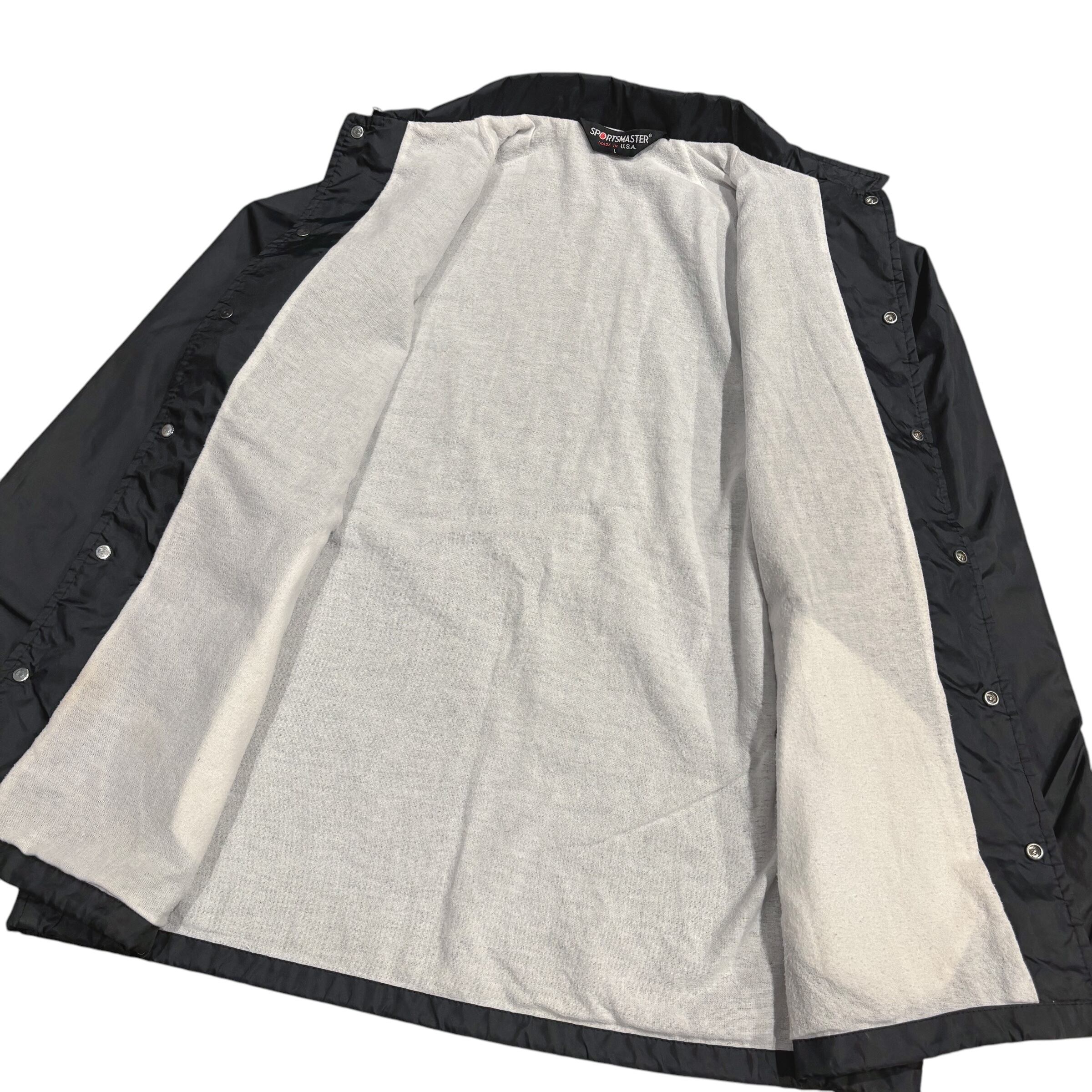 80's USA製 SPORTSMASTER Coach Jacket Black L / スポーツマスター