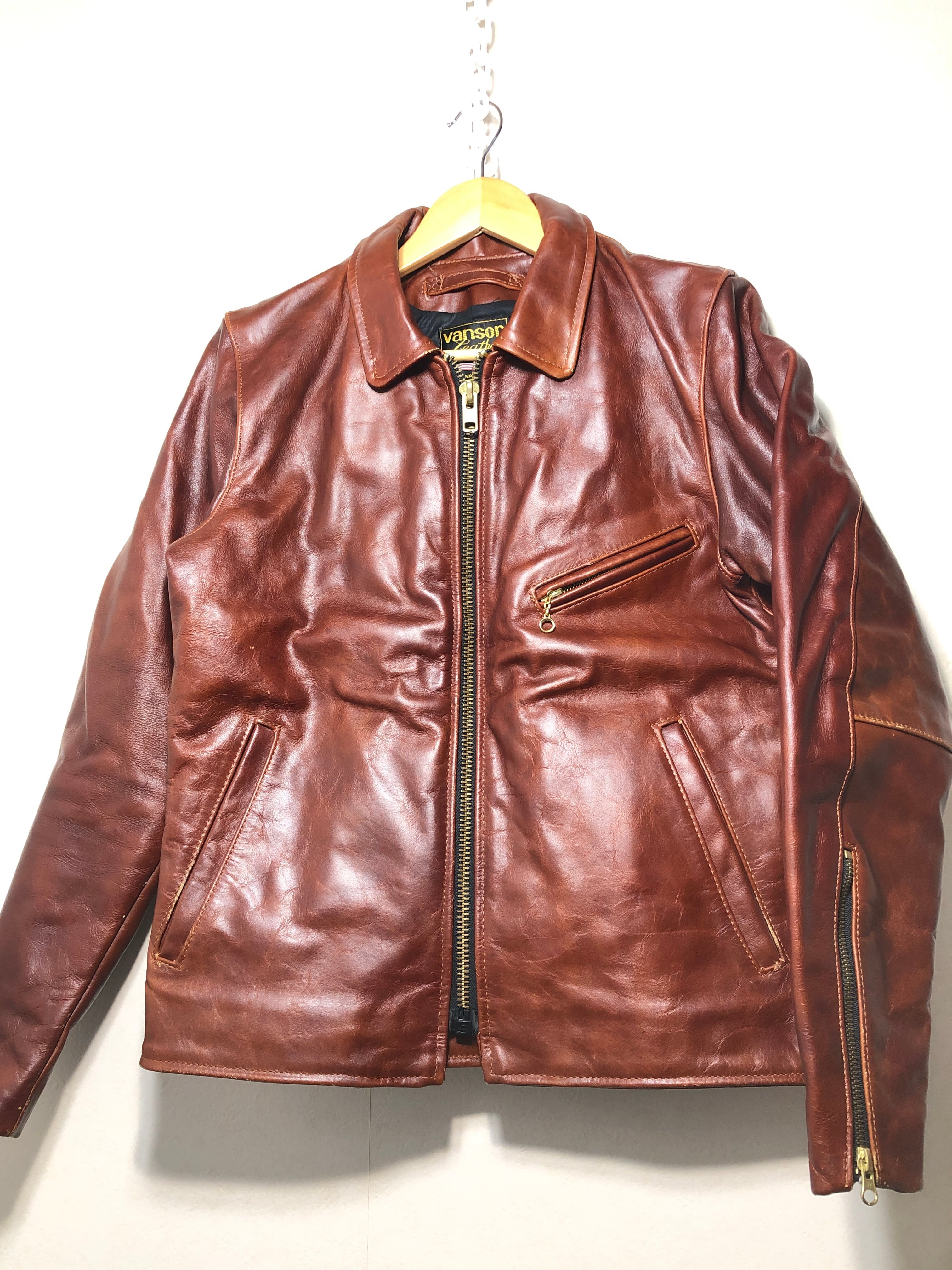 REDSKINS レザージャケット レッドブラウン 2XL レッドスキンズ レザー