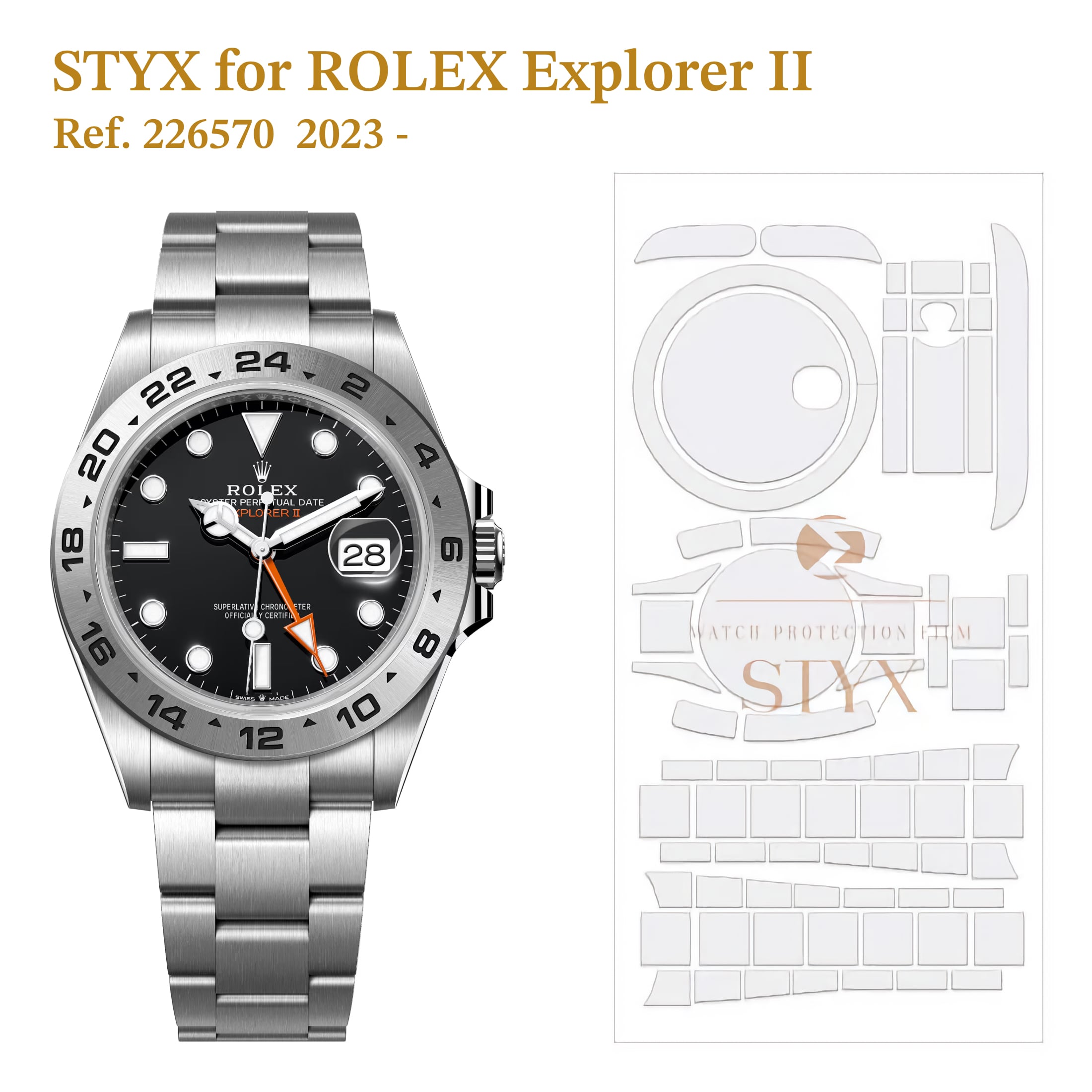STYX 保護フィルム】for Rolex Explorer II 42mm Ref. 226570 | STYX