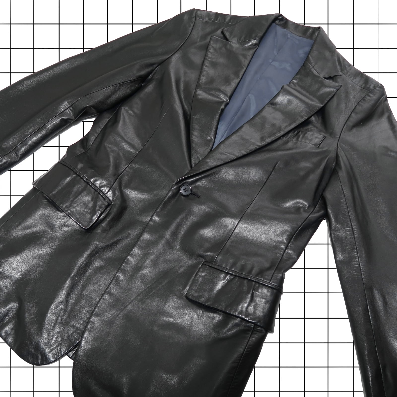 SO by ALEXANDER VAN SLOBBE leather tailored jacket | gamustore