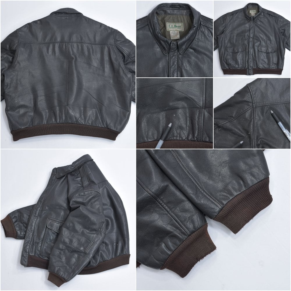 80s～ アメリカ製 L.L.Bean エルエルビーン A-2タイプ フライトレザー