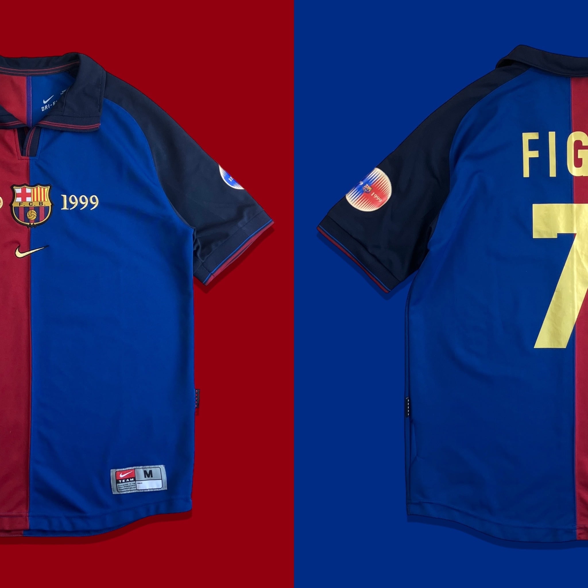 1999 FC Barcelona FIGO 7 centenary home shirt | MARKET