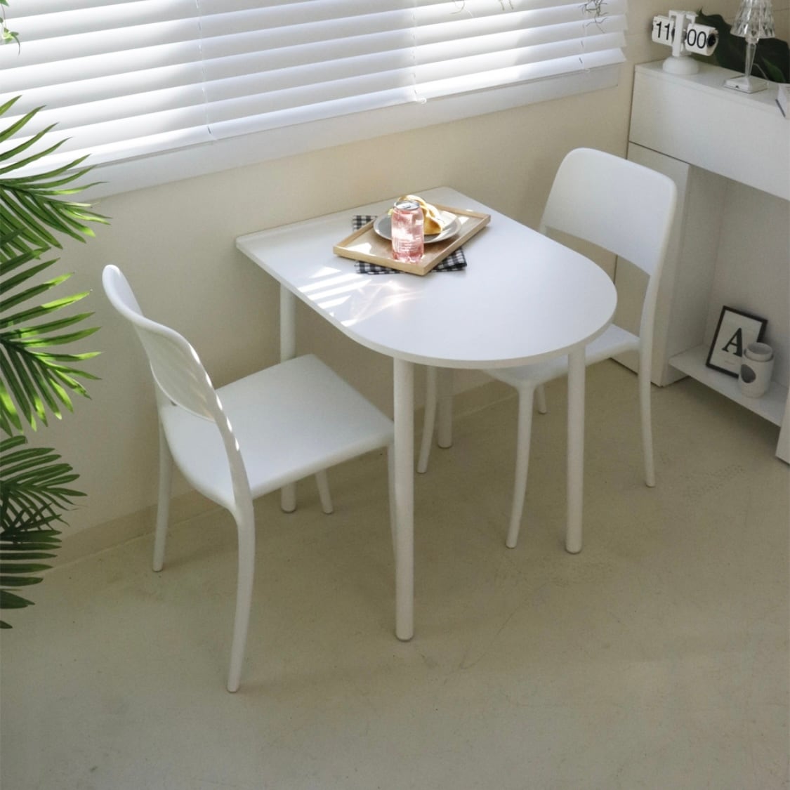 DD half moon table 800 / ハーフムーン ウッド ハーフラウンド