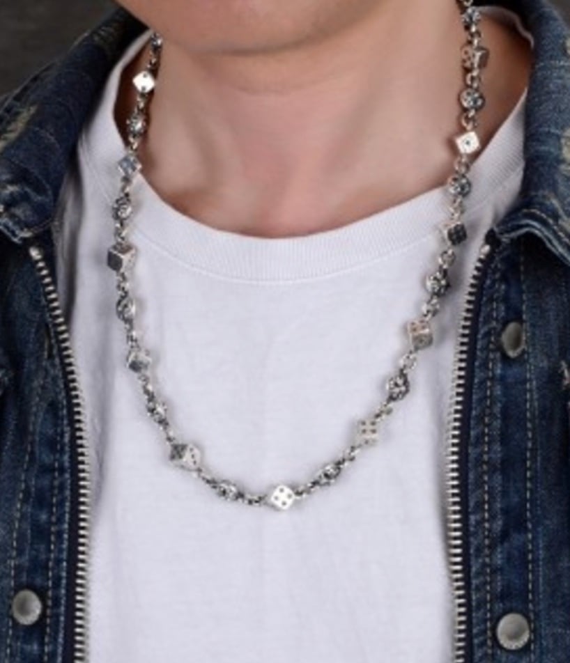 CHROME HEARTS クロムハーツ ダイス サイコロ クロスボール ネックレス