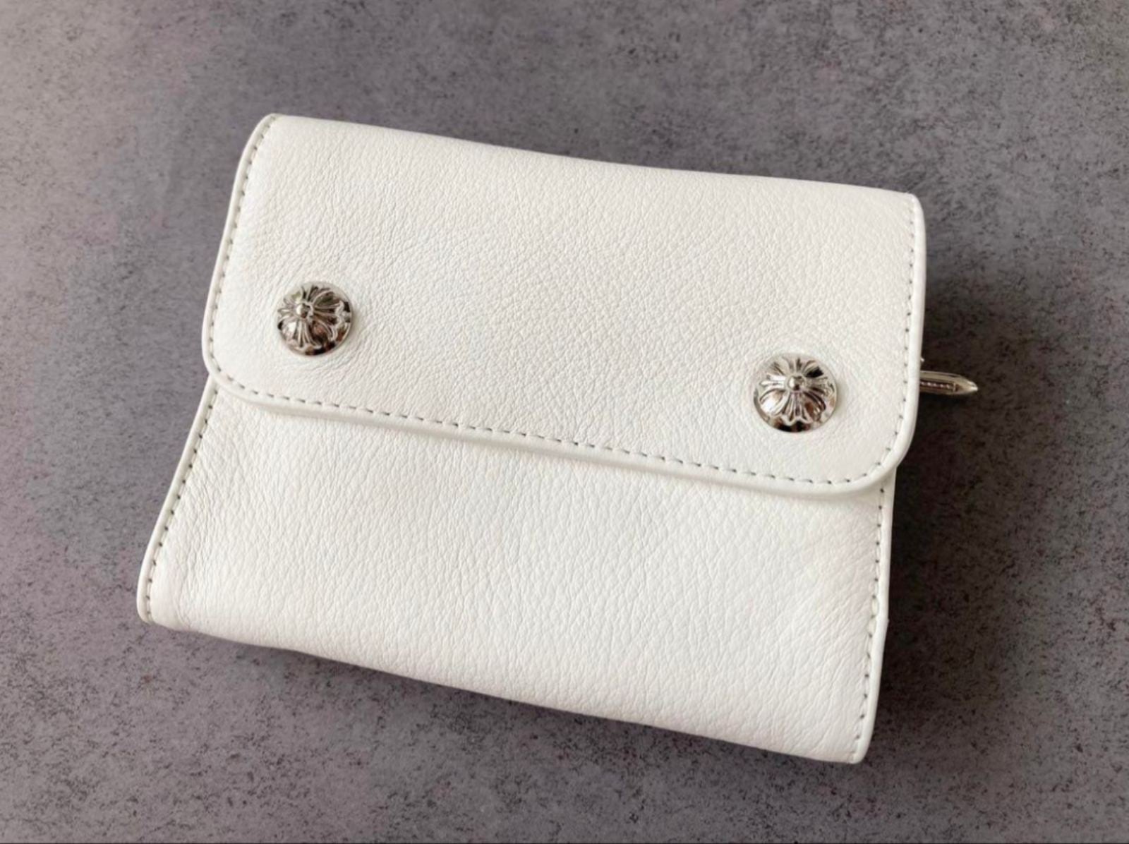 CHROME HEARTS クロムハーツ ミニウェーブ ウォレット ホワイト