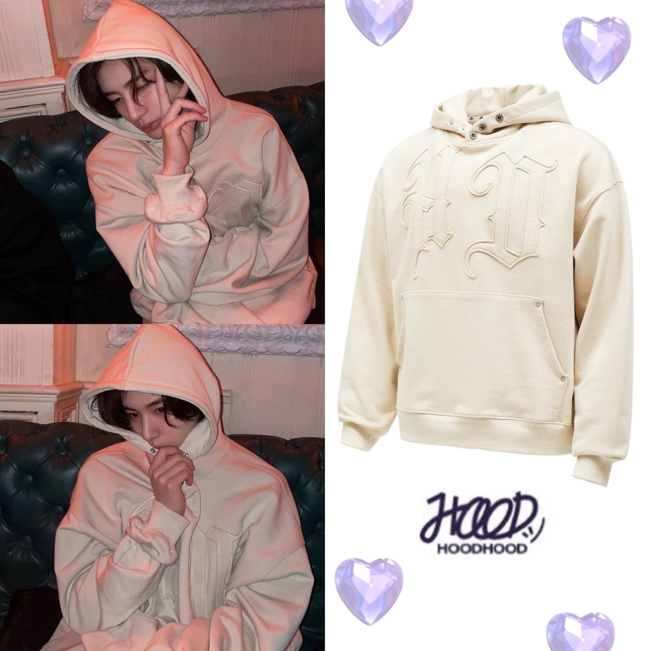 ☆BOYNEXTDOOR イハン 着用！！【HOODHOOD】HD Logo applique overfit