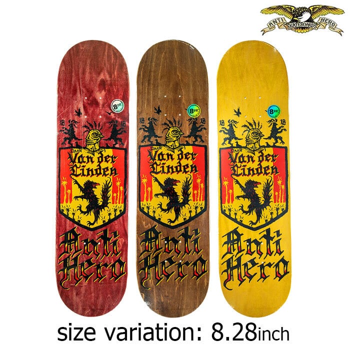 ANTIHERO DAAN COAT OF ARMS 8.28inch スケートボード スケボー デッキ