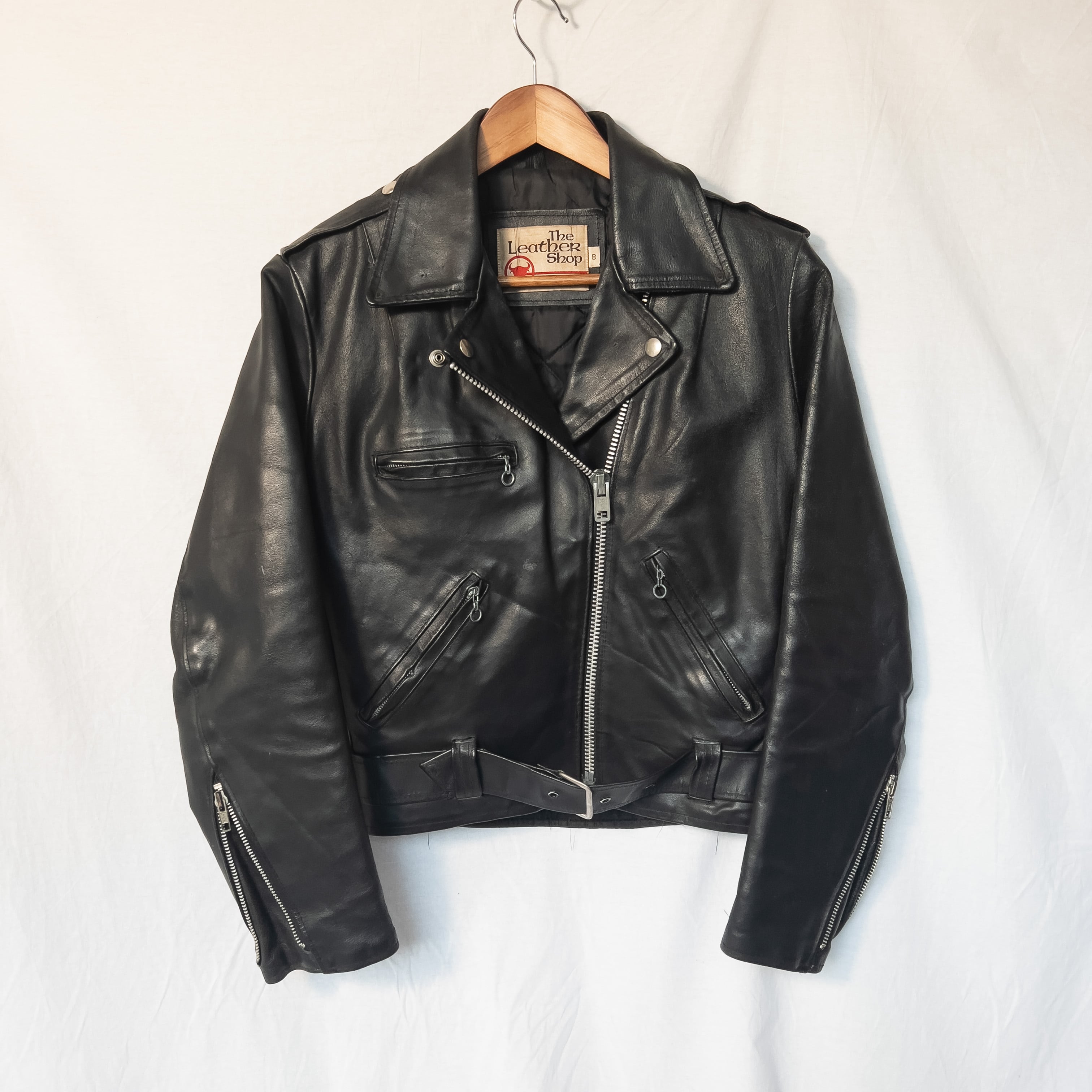 70s sears ダブルライダースジャケット レザージャケット lenzip 70