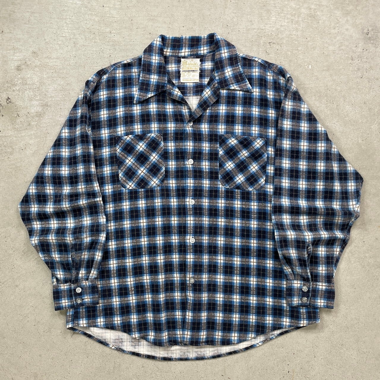 70年代~80年代 KING ROAD SEARS シアーズ オープンカラー 開襟シャツ