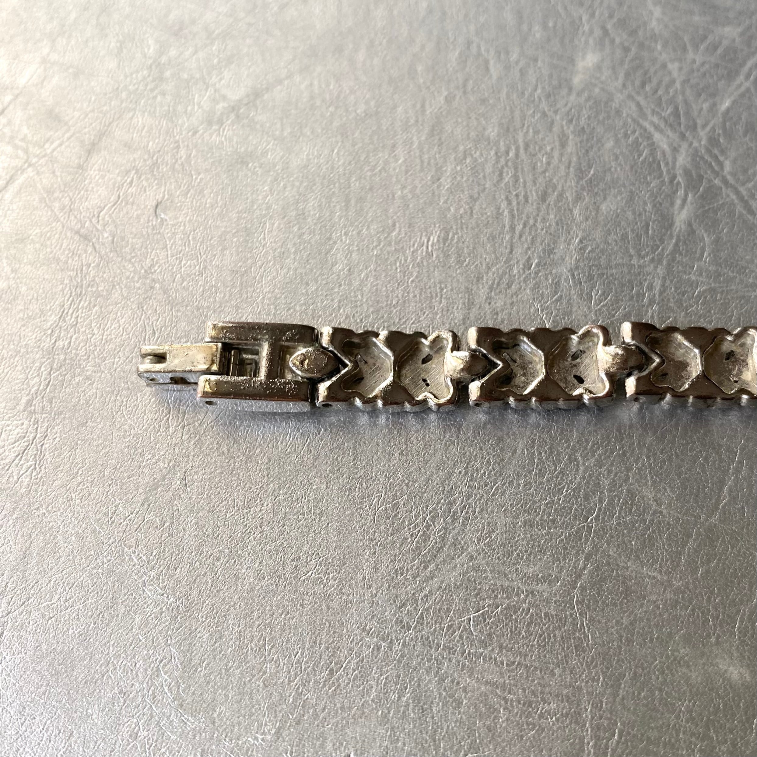Vintage 70s USA retro classical design silver bracelet レトロ