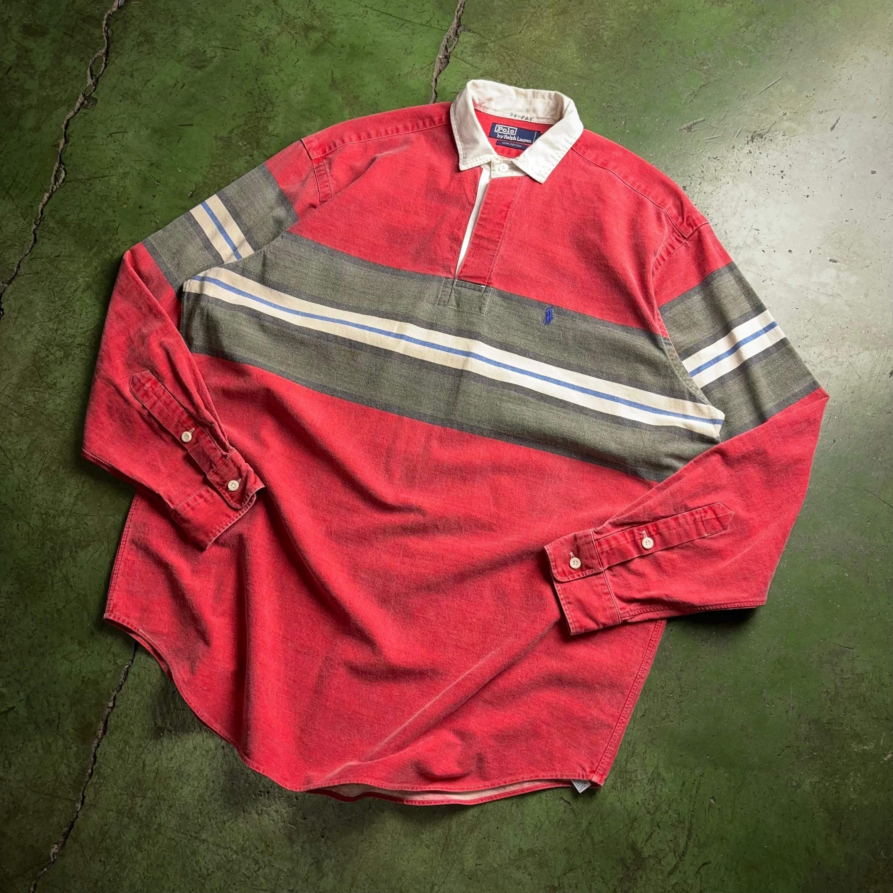 90's~ Polo by Ralph Lauren Border L/S Pullover Shirt 90年代 00年代