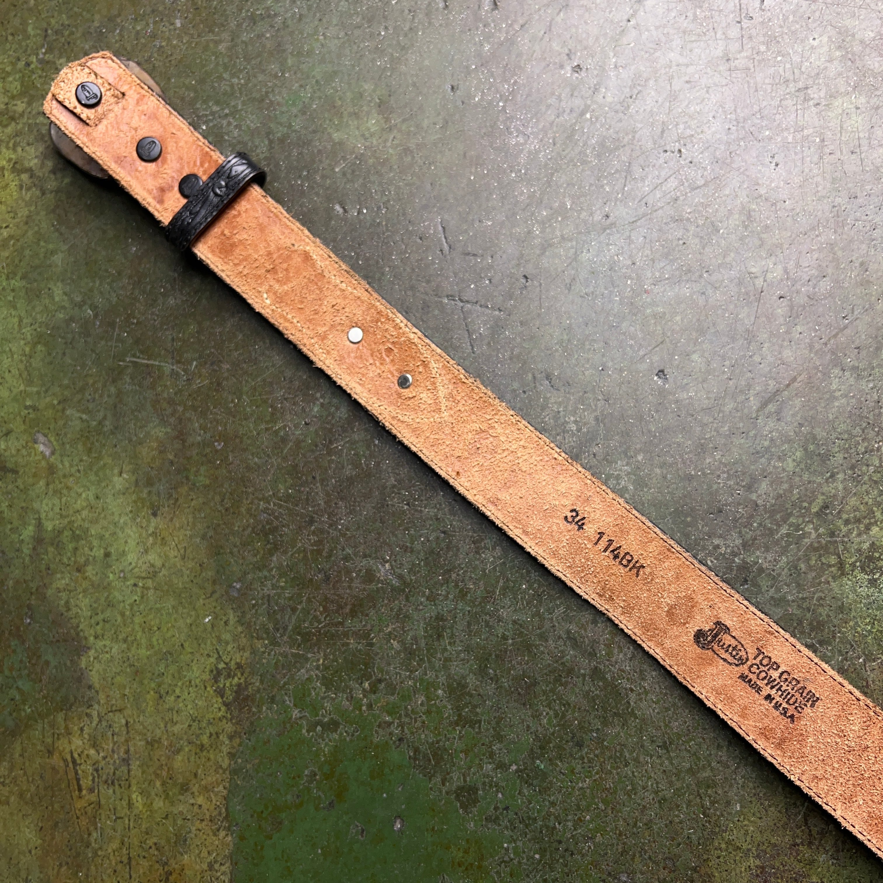 Justin TOP GRAIN COWHIDE Western Leather Belt ジャスティン