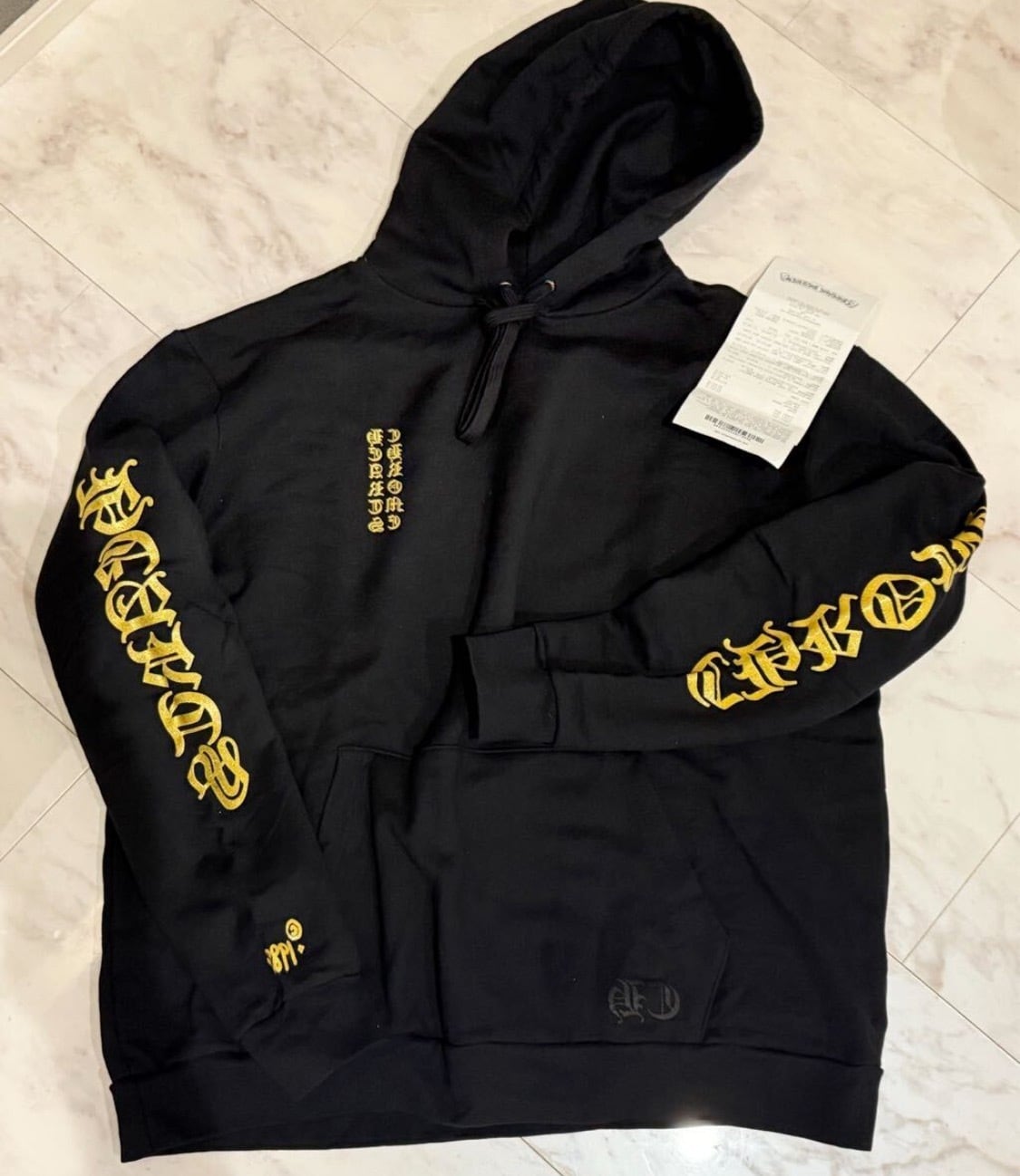 激レア】CHROME HEARTS クロムハーツ 限定パーカー ゴールド泊プリント