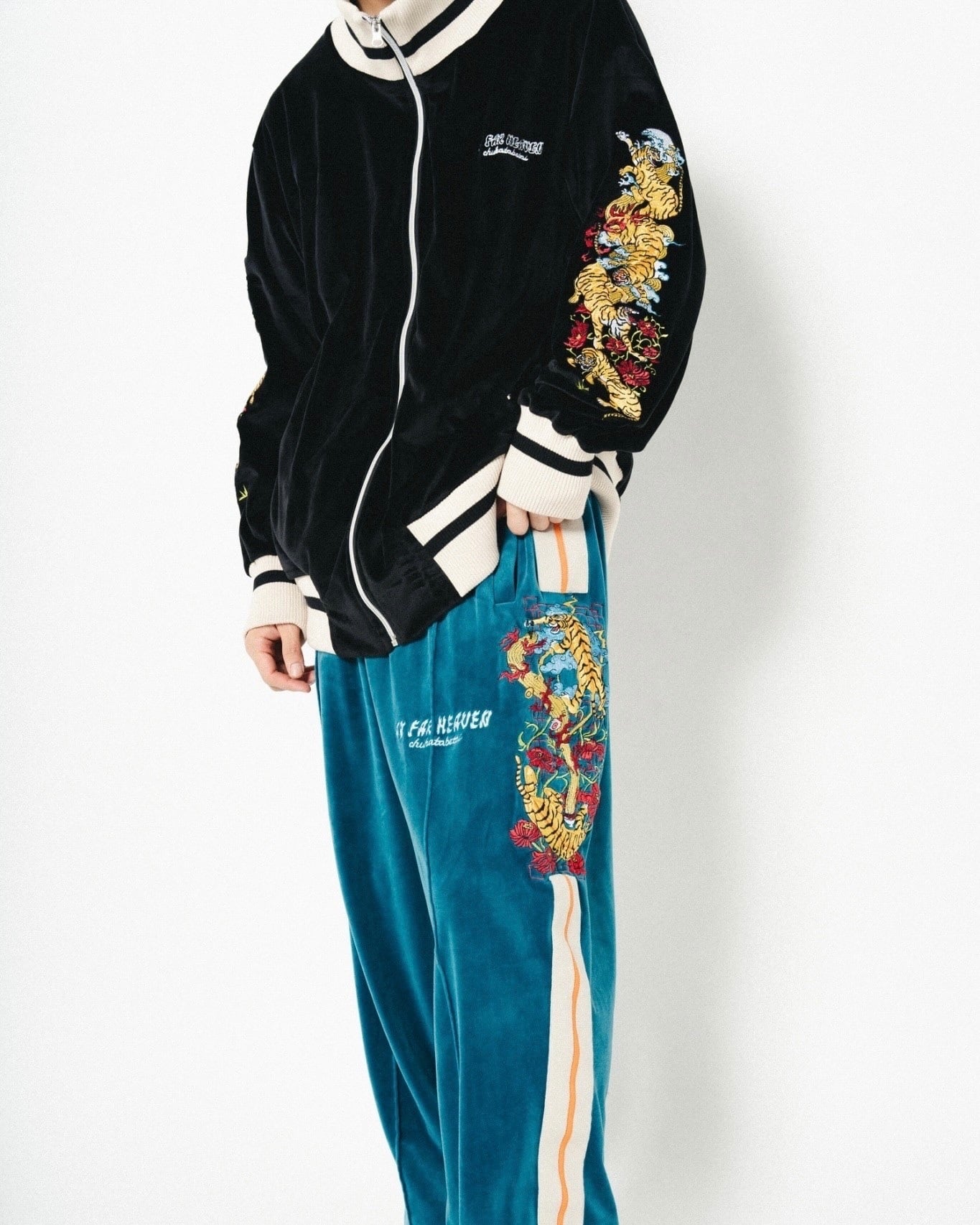 Tiger track jacket【Black】 | チュウカタベタイ
