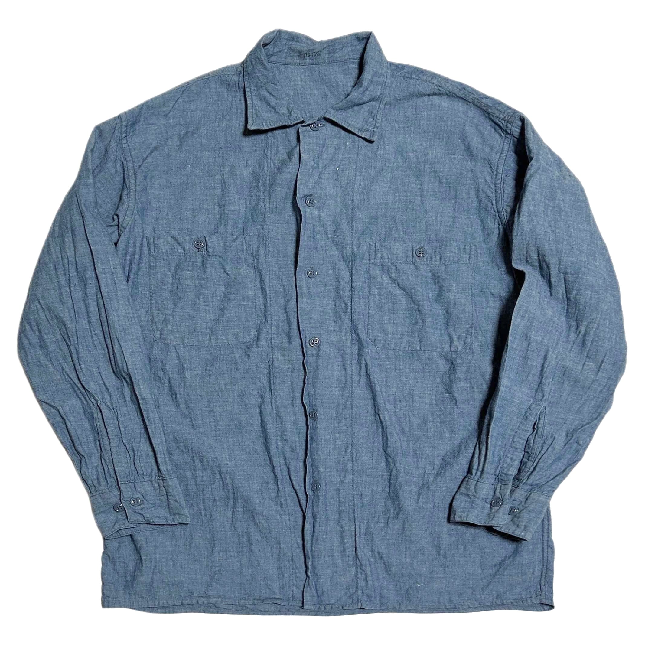 60s 1967 US NAVY シャンブレーシャツ 【M】ミリタリー | BACK IN THE