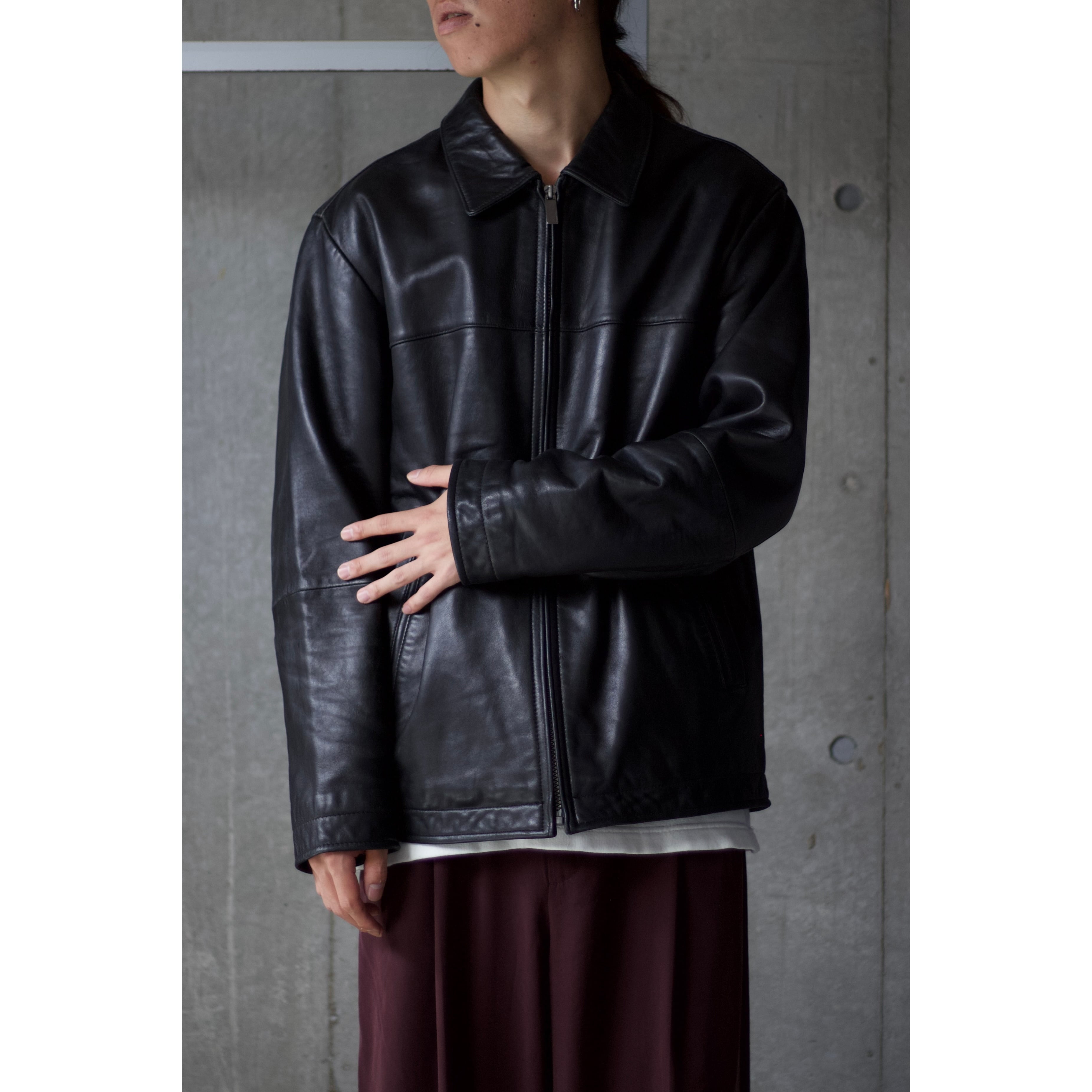 1990s PERRY ELLIS PORTFOLIO lamb leather jacket【COOT-3074】 | cv