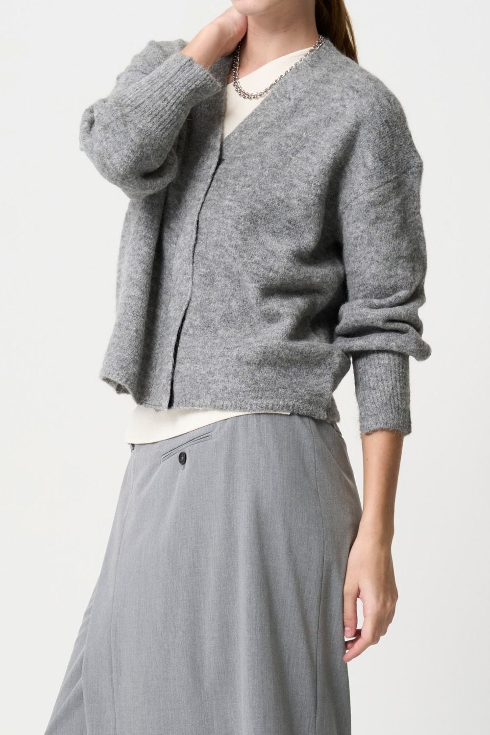 残りわずか Shaggy Cardigan - GRAY | seven dot - ライフスタイルEC