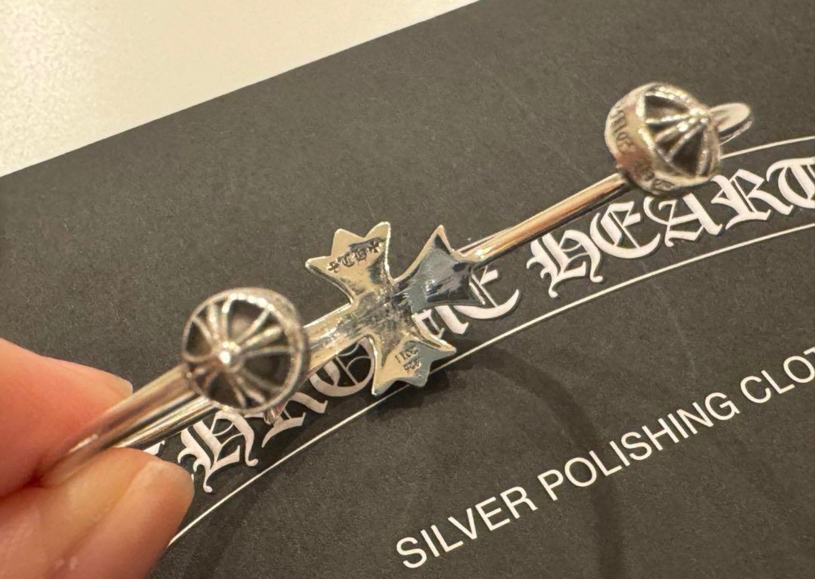 CHROME HEARTS クロムハーツ SKINNY TNY CH CRS シルバーバングル