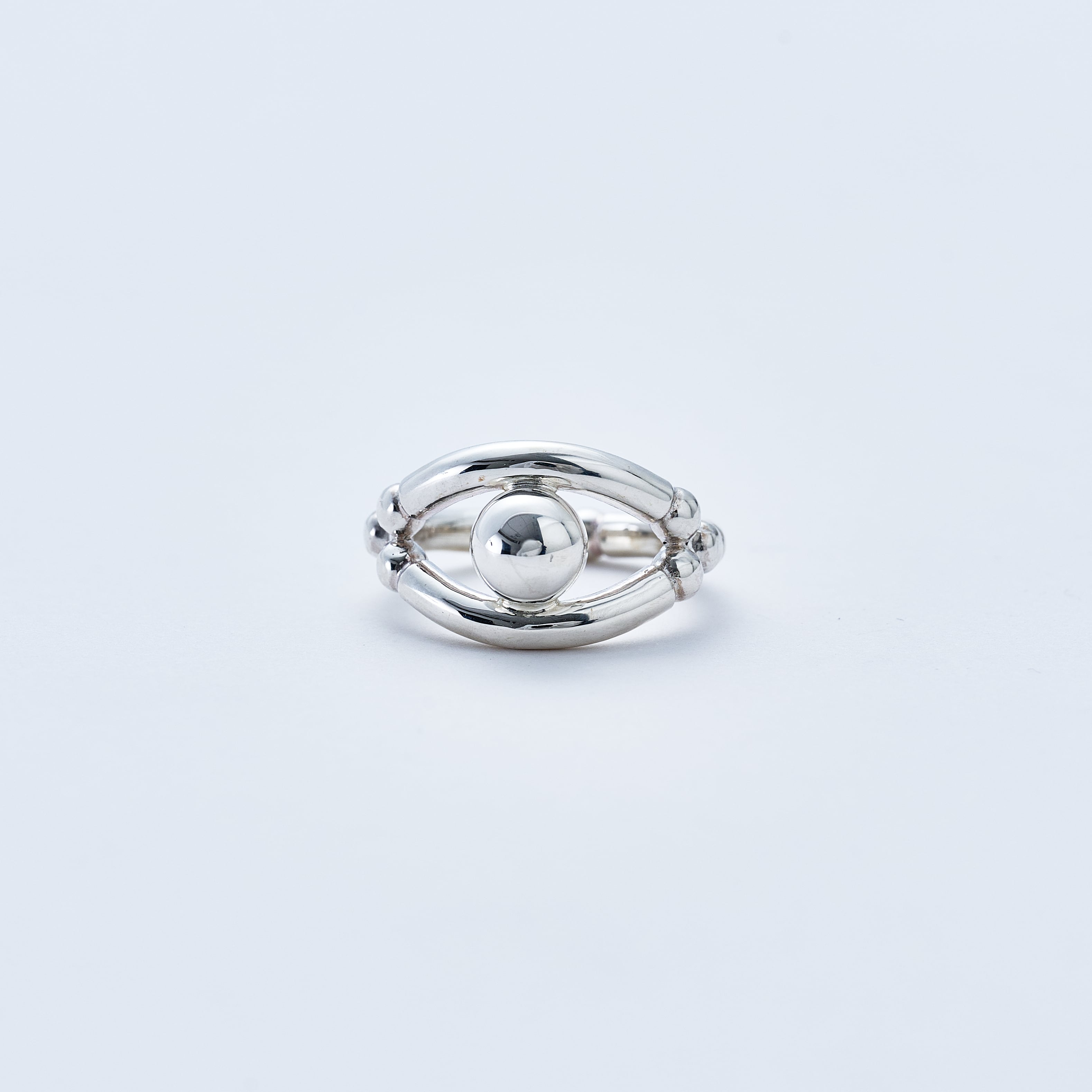 R-064 Arabesque half round ring (M) | WAKAN SILVER SMITH online store