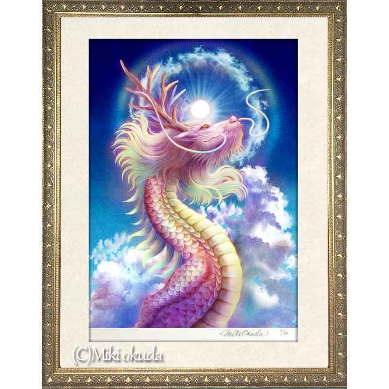 n*y様 【昇り龍】アクリル画 F3 風景画 開運絵画 No.559 F3 富士山