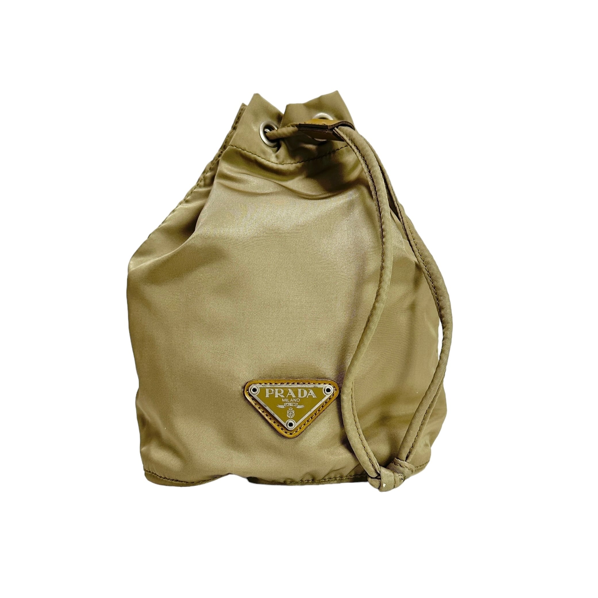 PRADA プラダ ナイロン 巾着ポーチ ベージュ 13299-202405 | rean