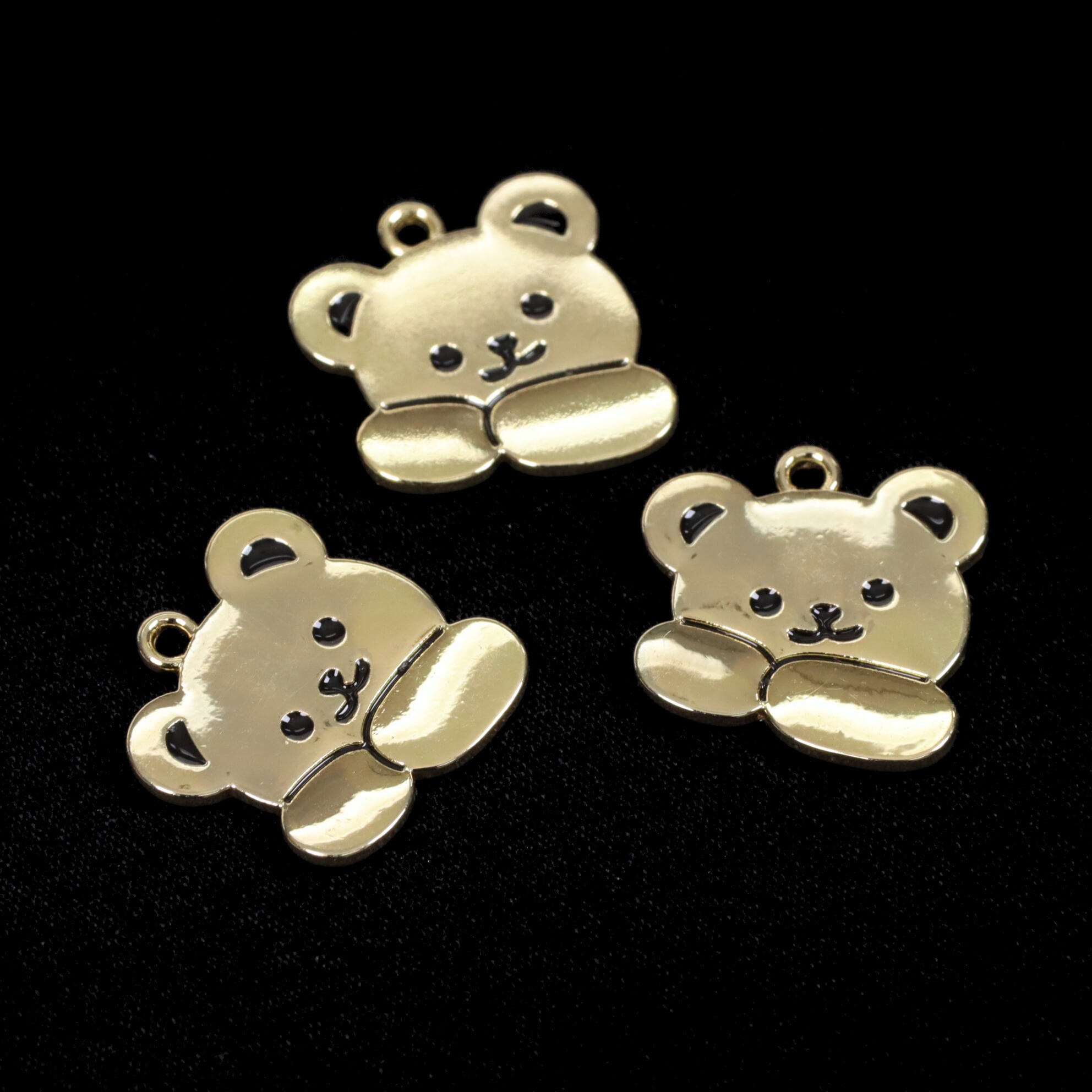 クマ テディベア パーツ 金属 ゴールド 02000285 チャーム