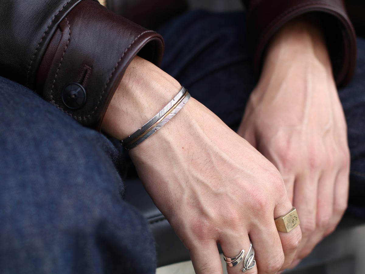 John Nelson ジョン ネルソン Feather Bangle フェザーバングル ナバホ