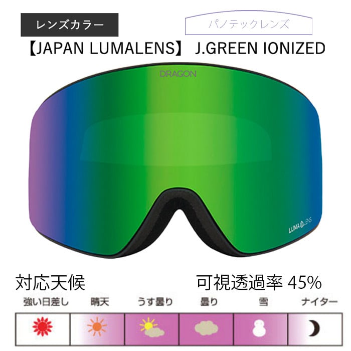 DRAGON LENS PXV ドラゴン ゴーグルレンズ JAPAN LUMALENS ジャパン