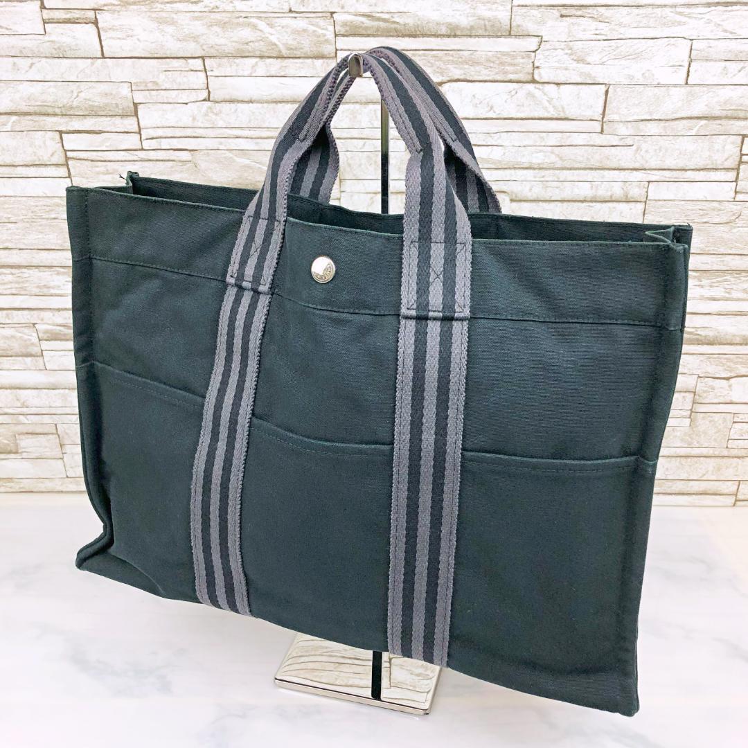 美品☆HERMES エルメス キャンバス フールトゥMM トートバッグ