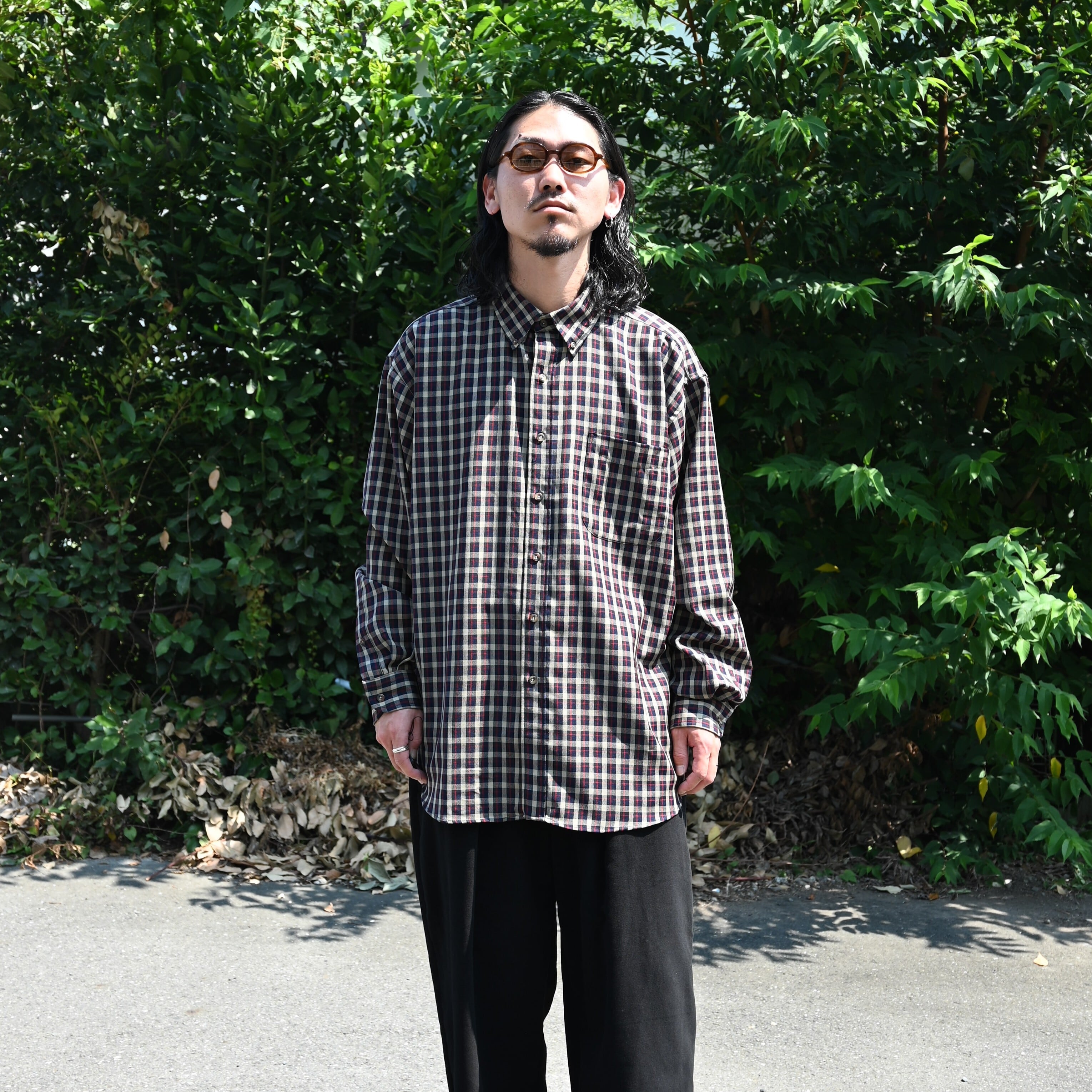 SHIRT10(90年代ペンドルトンウールレーンボタンダウンロングスリーブ