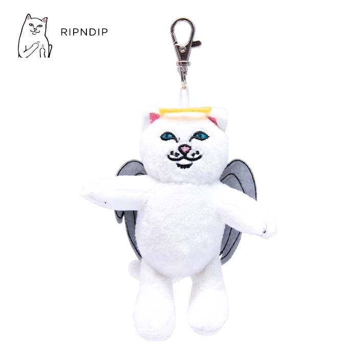 RIPNDIP Angel Nerm Plush Keychain WHITE リップンディップ