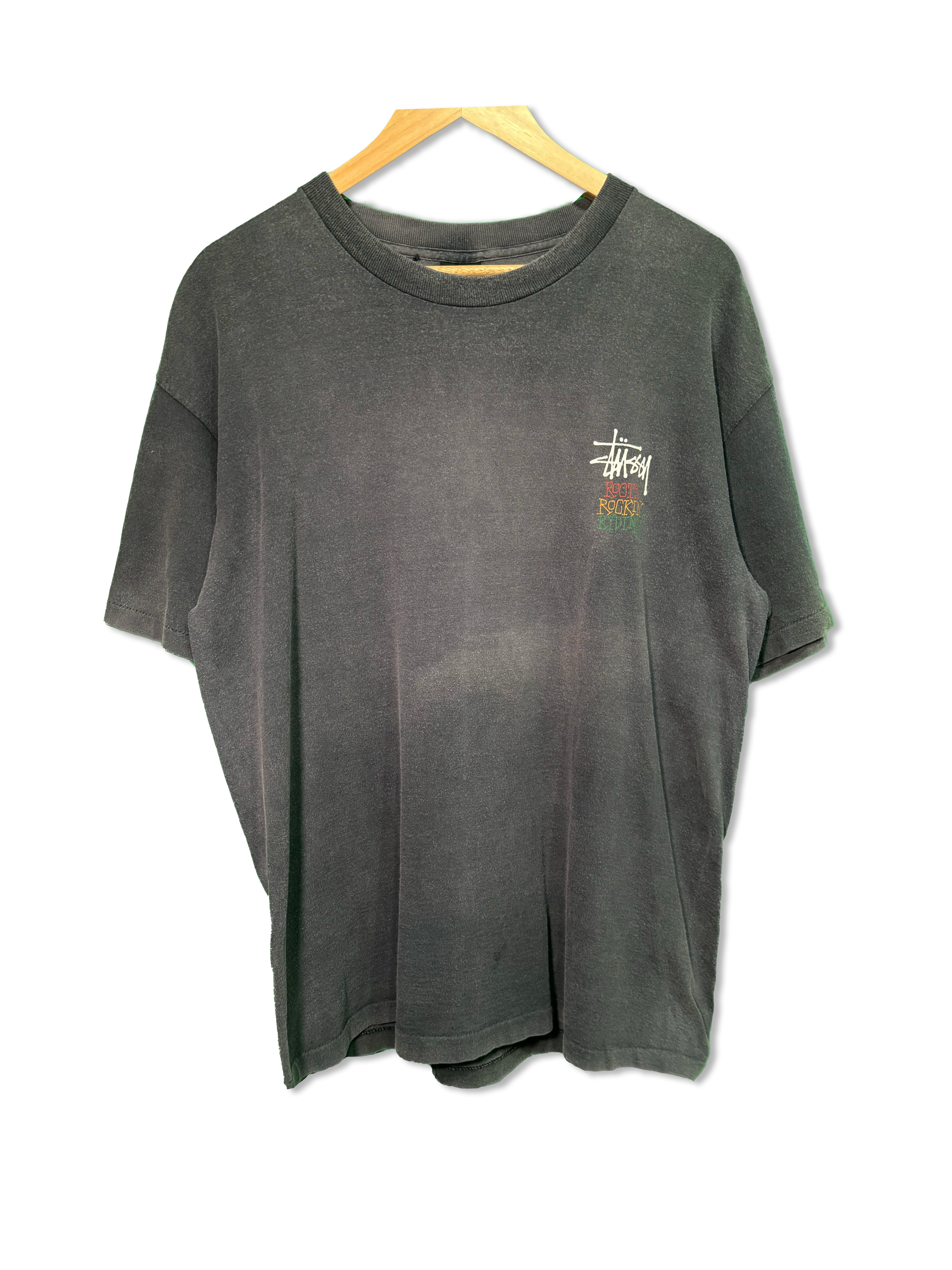 old stussy ラスタマン 黒タグ USA製 XL old stussy ラスタマン 黒タグ