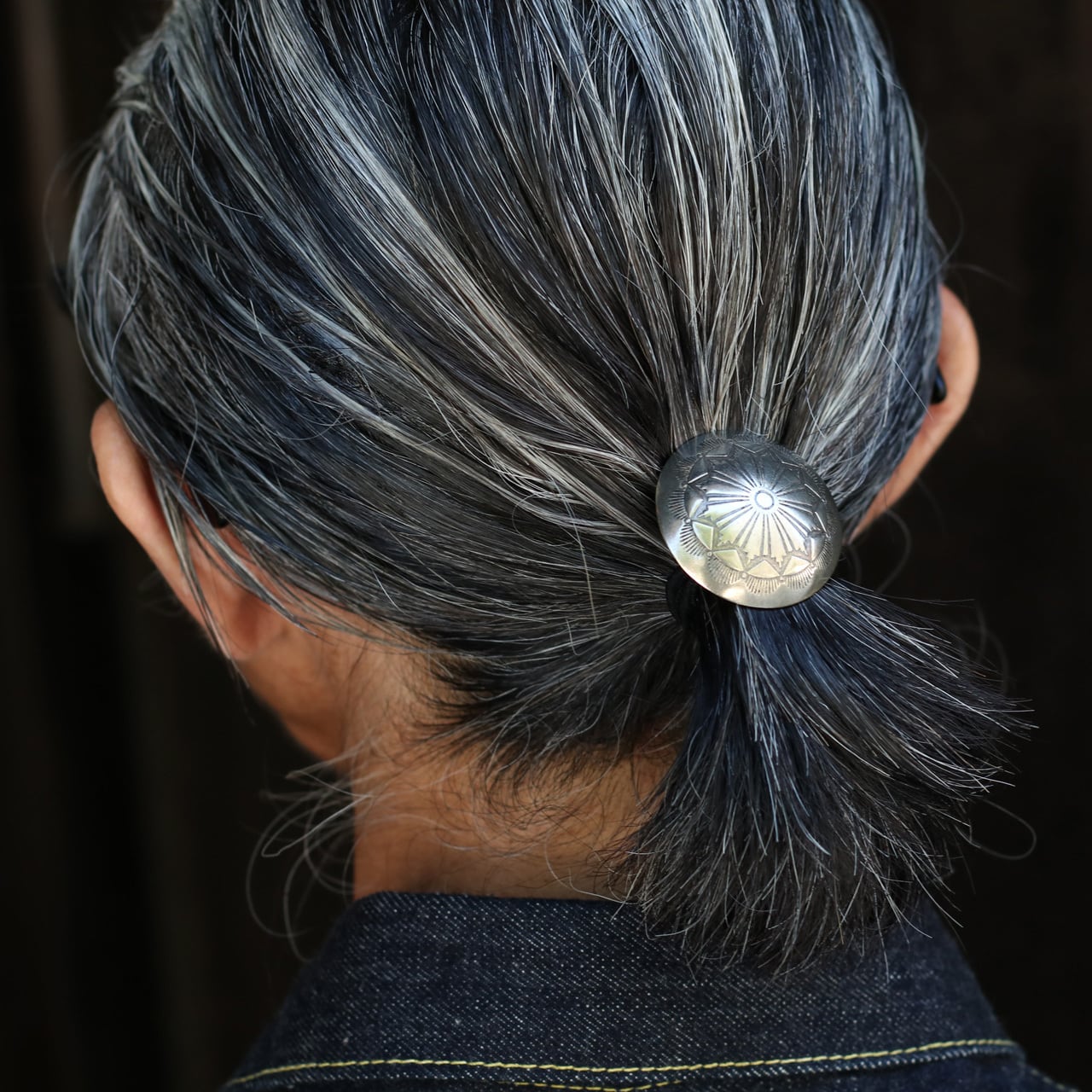 Navajo Silver Concho Hair Tie ヘアゴム ナバホ族 コンチョNavajo