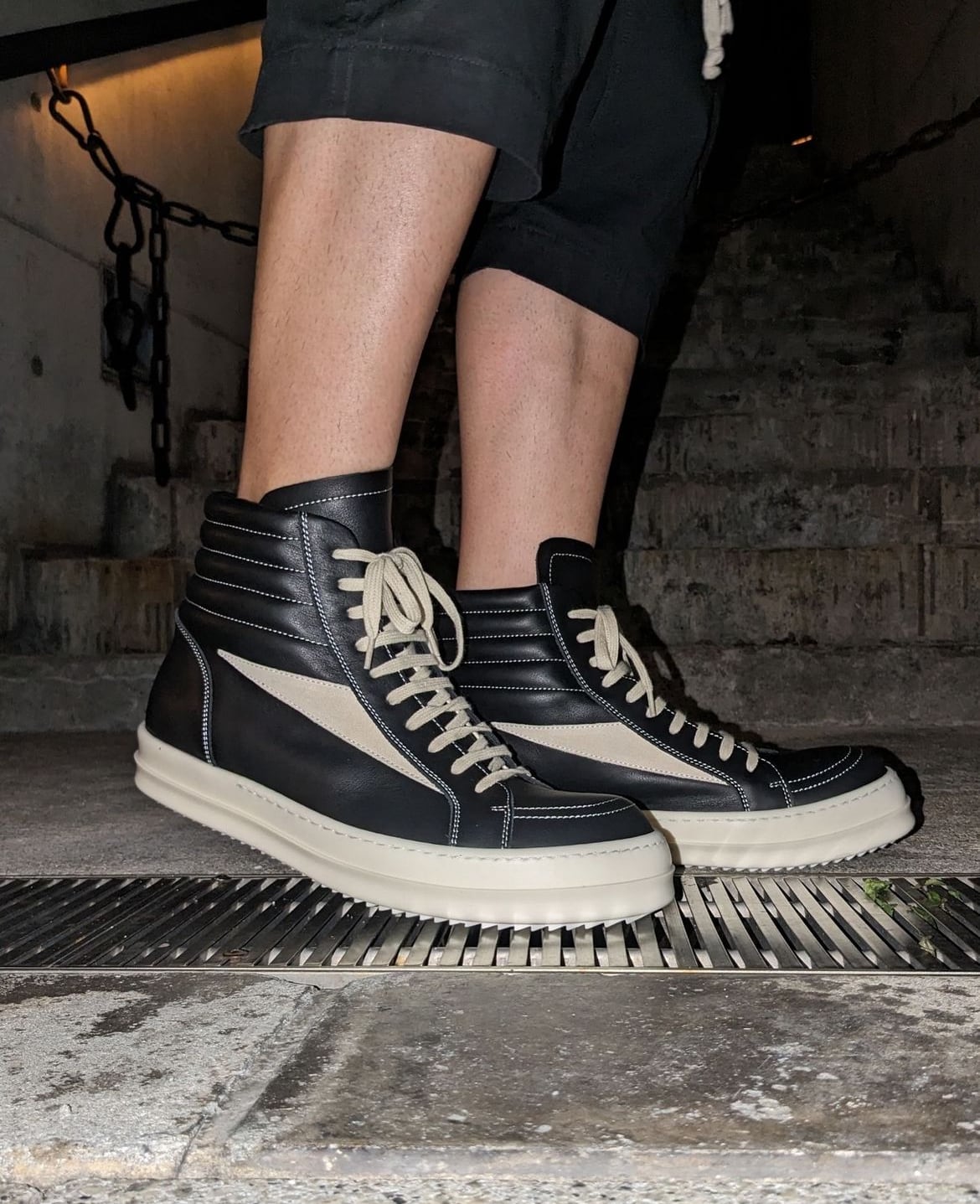 Rick Owens】HIGH VINTAGE SNEAKS (BLACK×WHITE) | AYIN