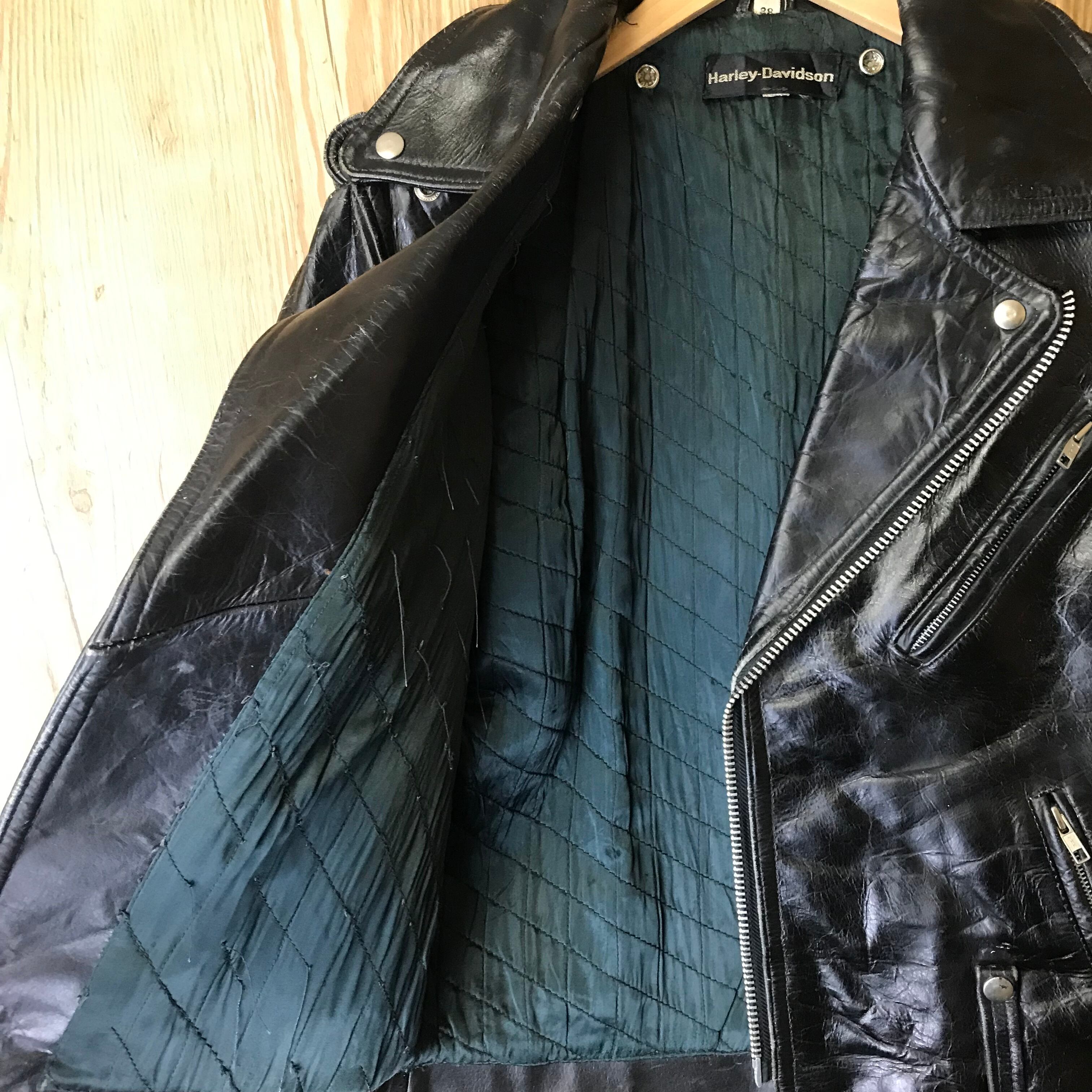 70~80s VINTAGE HARLEY DAVIDSON ライダースジャケット レザー