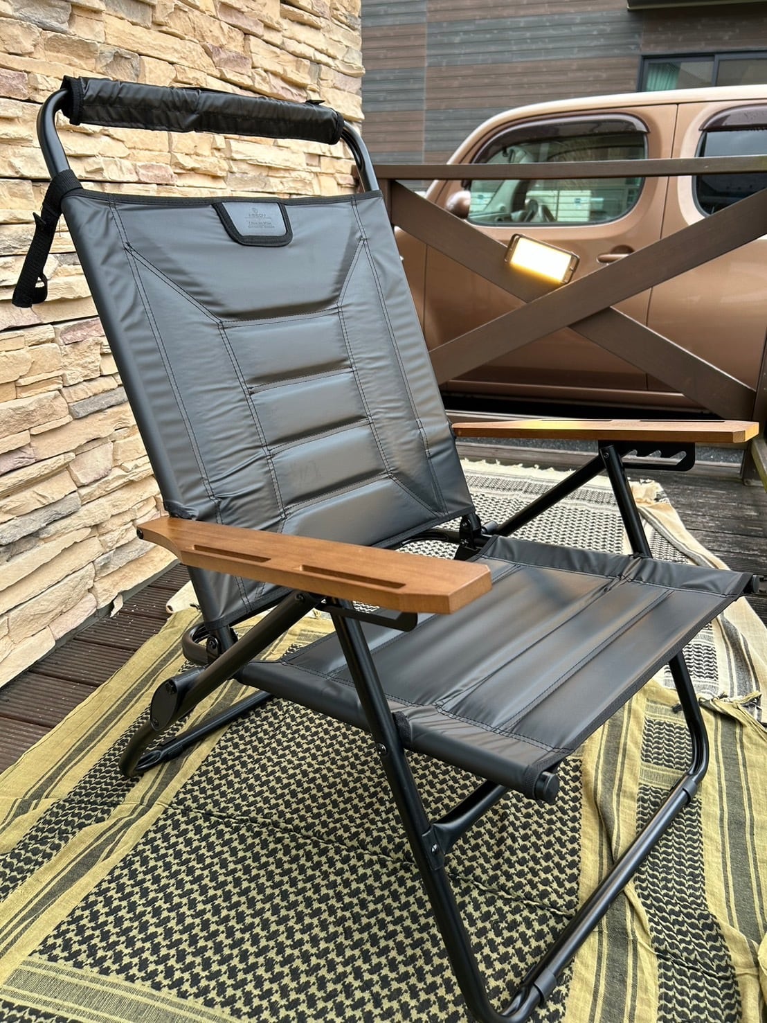 AS2OV アッソブ】 HIGH BACK RECLINING LOW ROVER CHAIR （BLACK