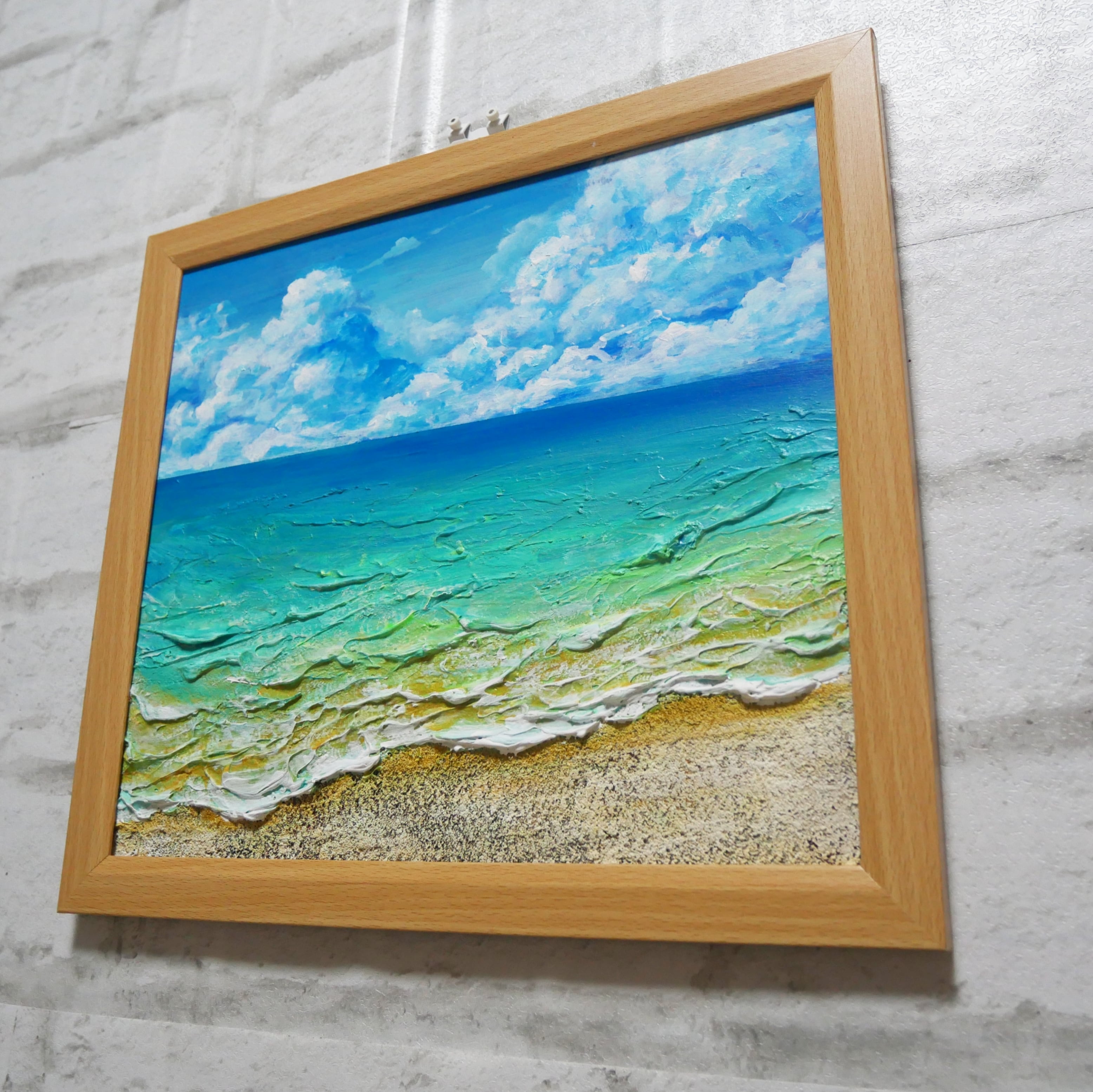 油絵 油彩 油彩画 絵 絵画【夏の海】 | HIROSHI1990