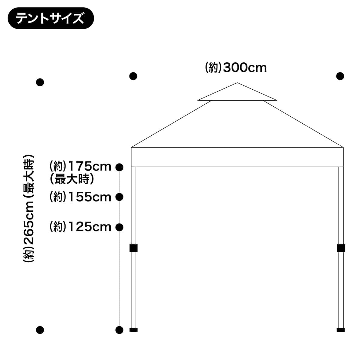 Field to Summit ワンタッチテント300 FTST300 3Mx3Mサイズ ツイン