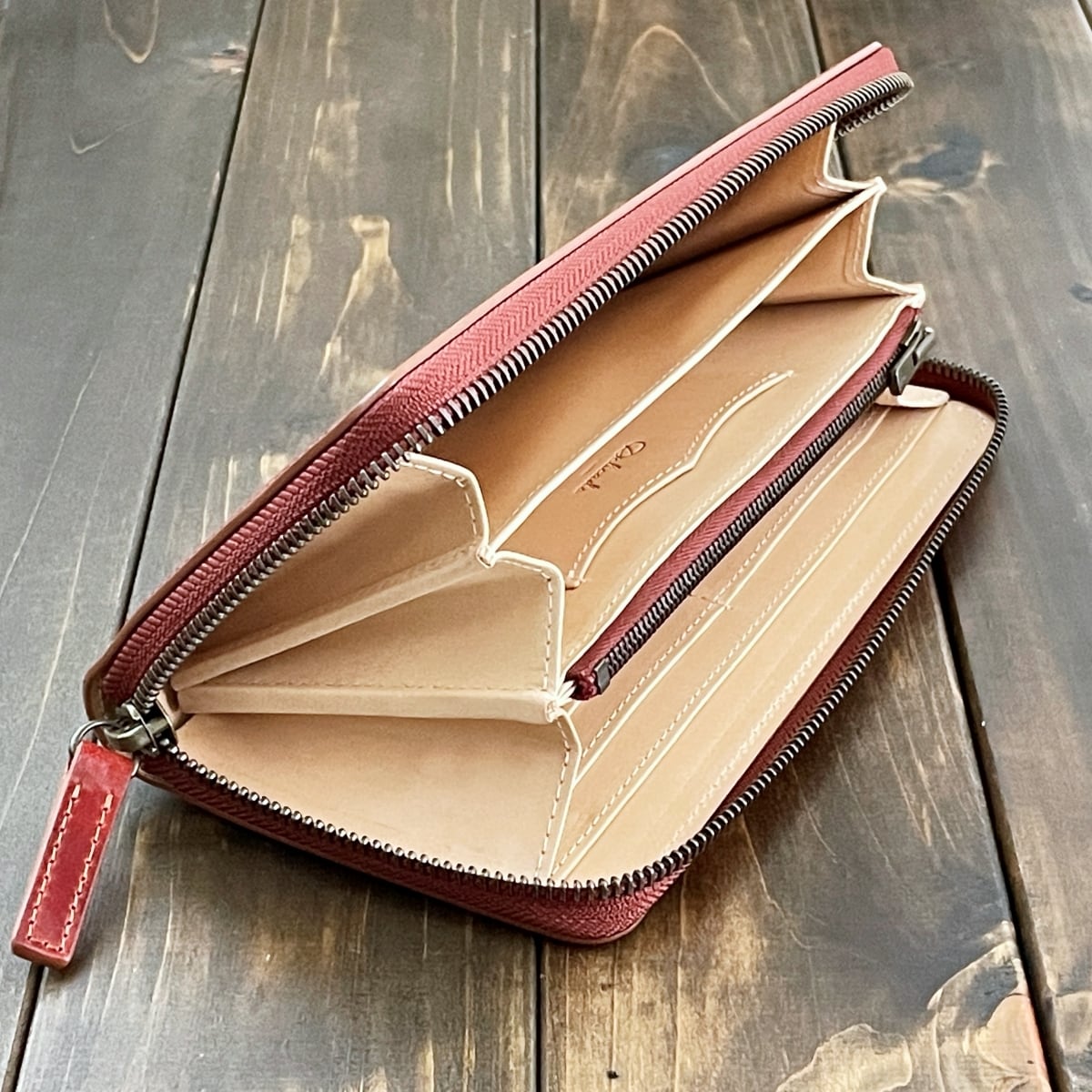 ROCADO ロカド シェルコードバン 長財布 レッド | CUERO DELICADO