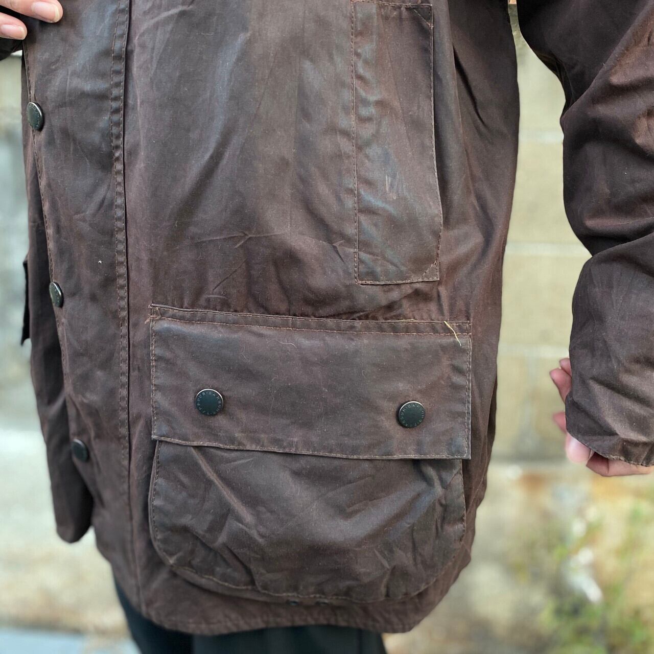 ビッグサイズ 80〜90年代 ビンテージ 旧3ワラント Barbour バブアー
