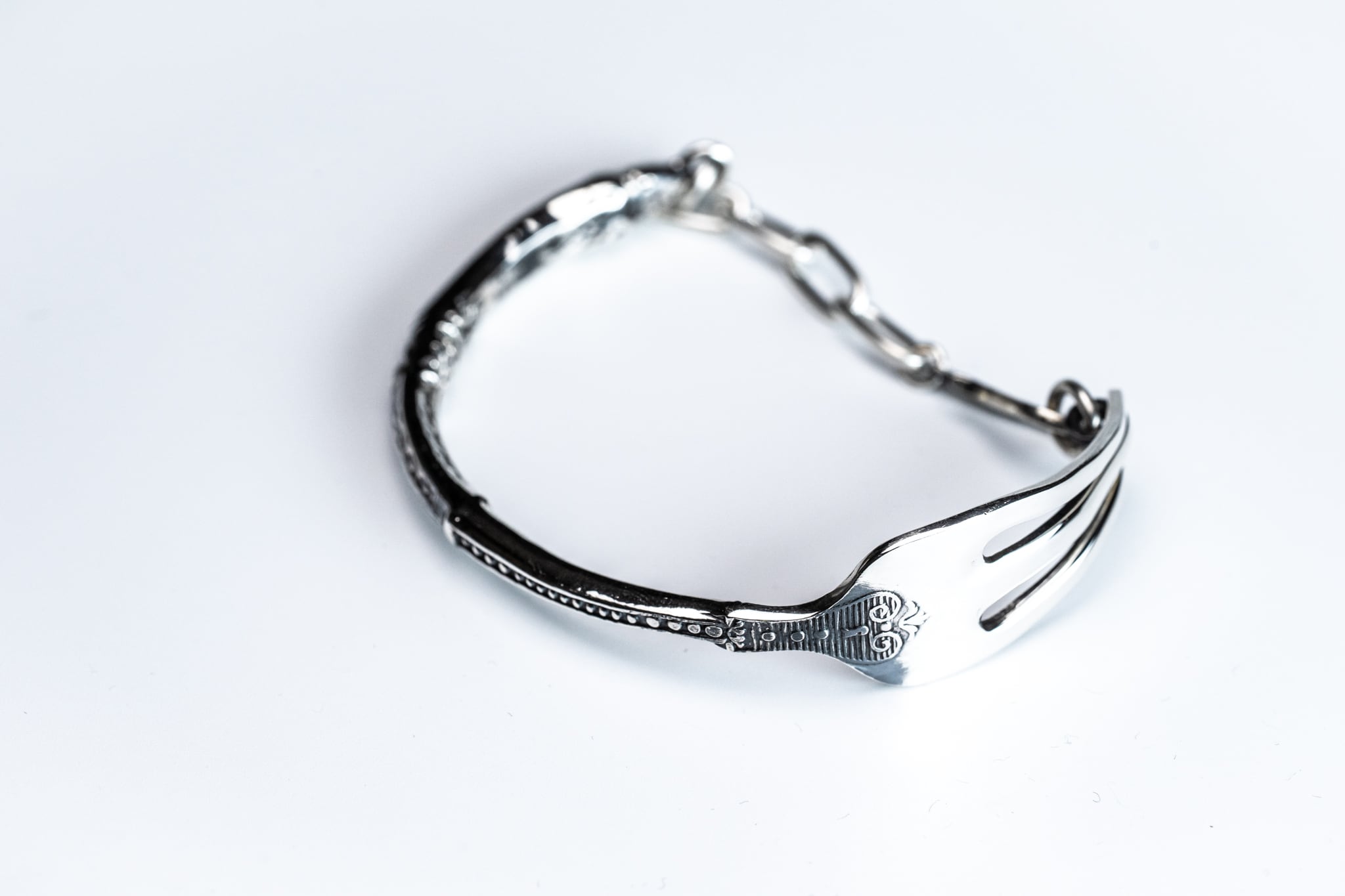 BN-045 Cutlery Butter Knife Bangle (燻し仕上げ) | WAKAN SILVER