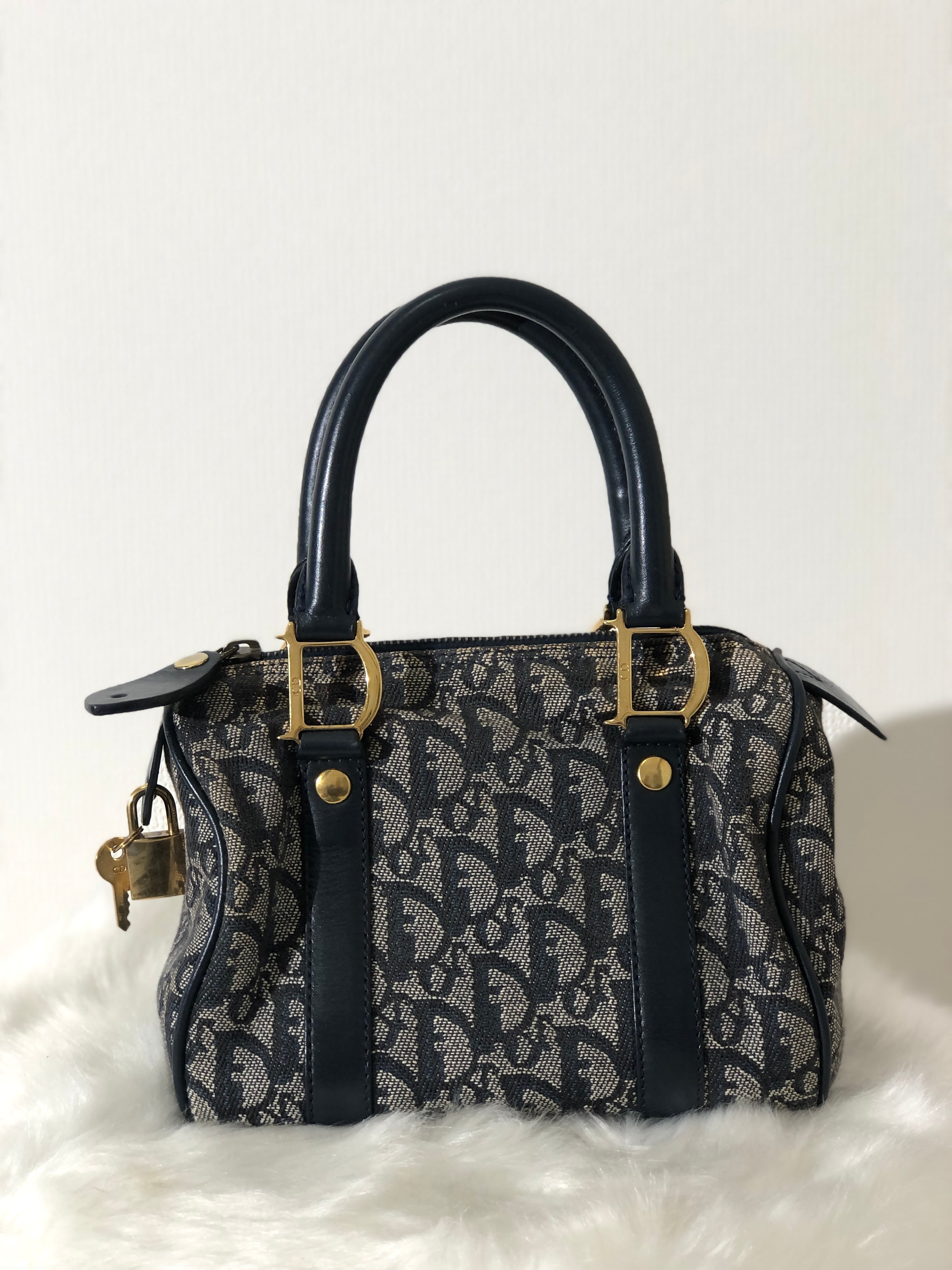 Japan Christian Dior Dior Trotter Padlock Jacquard Mini Boston