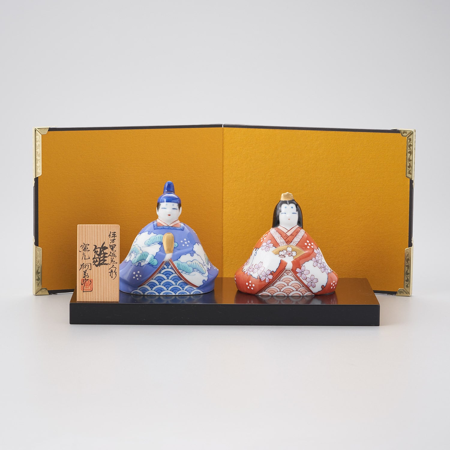 畑萬窯】染錦藤・桜絵 立ち雛人形 | 株式会社 小島芳栄堂