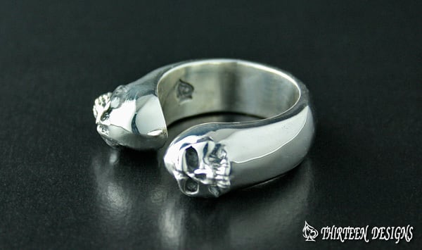 THIRTEEN DESIGNS サーティーンデザインズ KR-12 DOUBLE MAD FACE RING