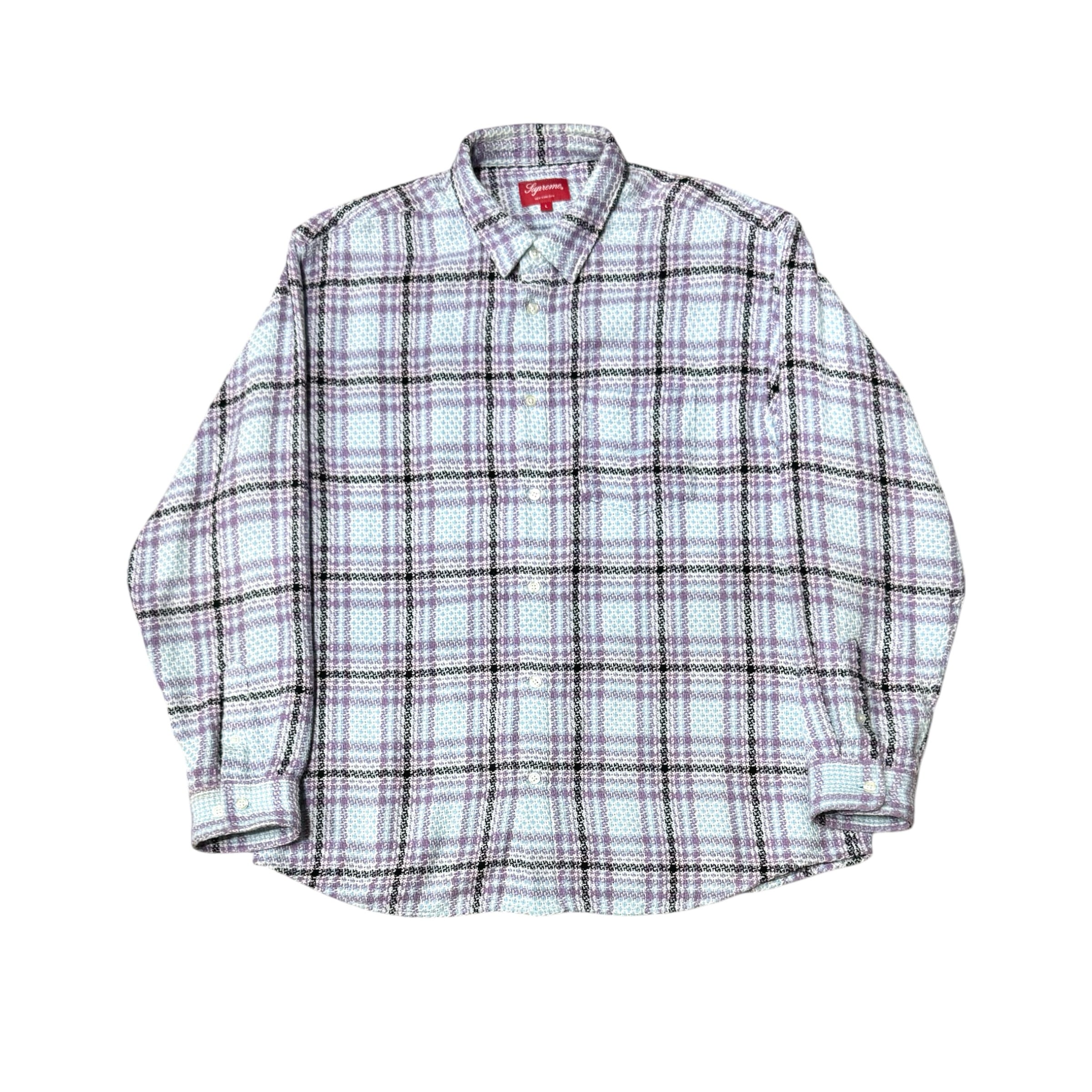 SUPREME - Basket Weave Plaid Shirt (size-L) ¥18000+tax | Pay ID