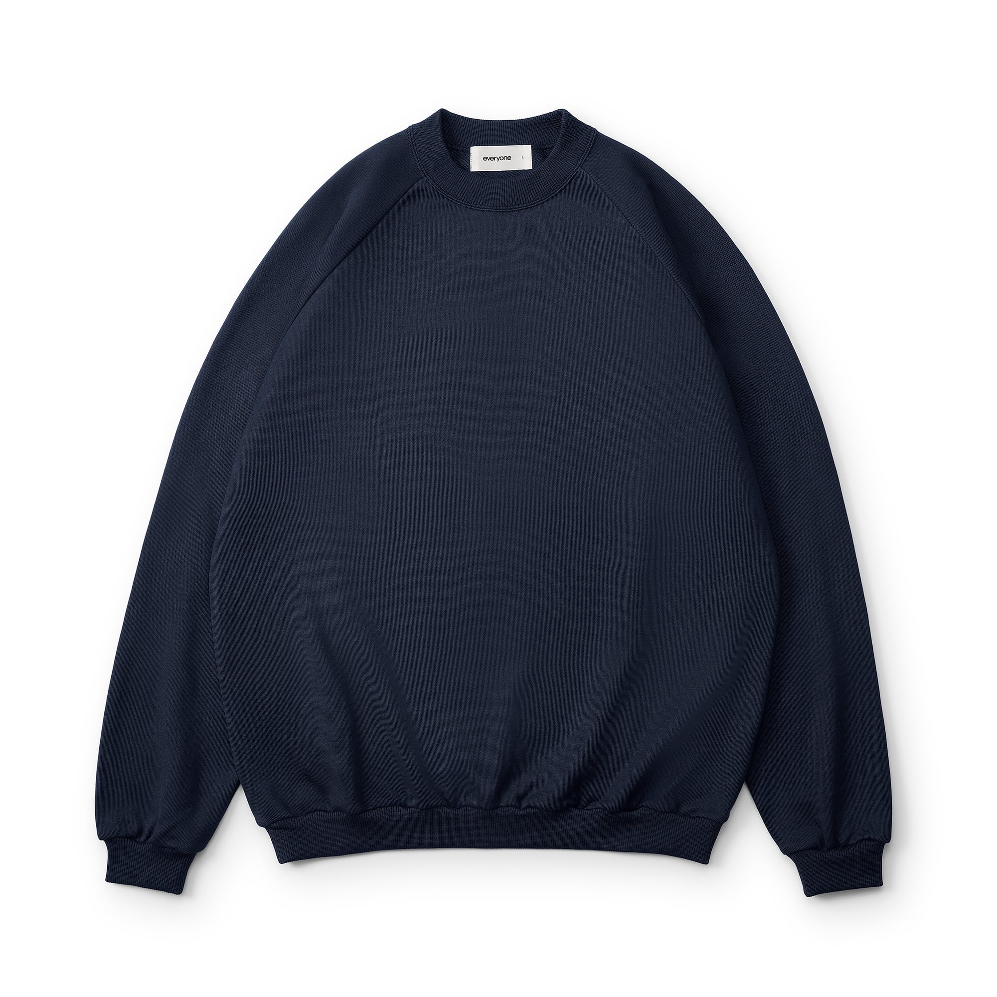 everyone high-gauge cotton long sleeve tee shirt (NAVY) | everyone