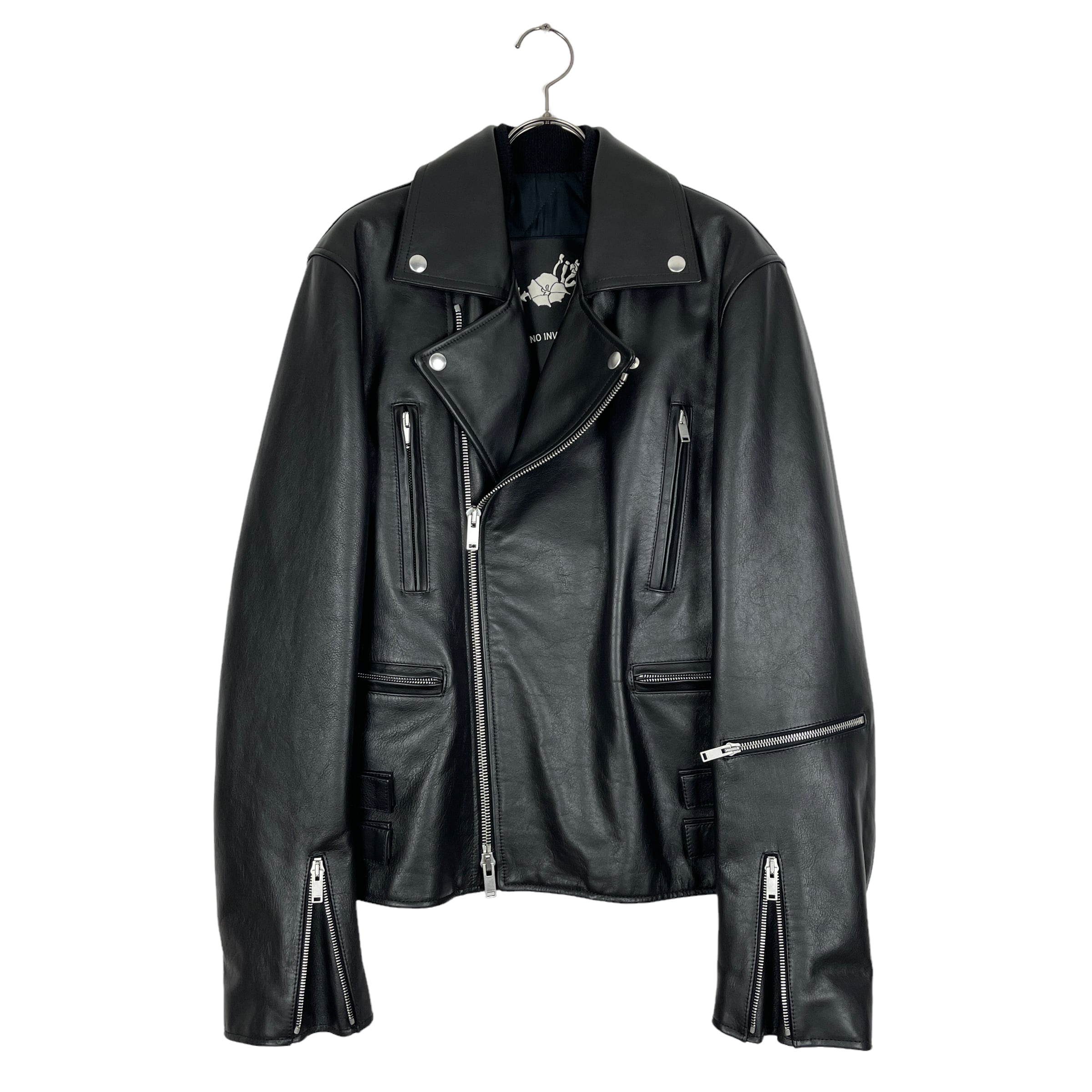 JIL SANDER(ジルサンダー) Santa Maria Novella leather JKT (black
